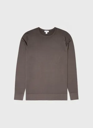 Men's Extra-Fine Merino Crew Neck in Cedar Sunspel