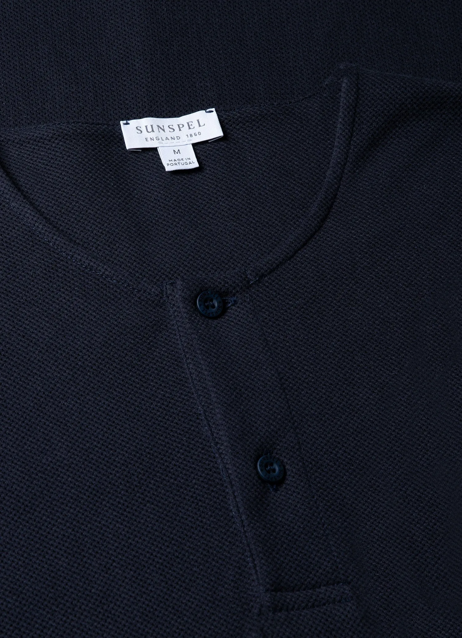 Men's Riviera Henley in Navy Sunspel