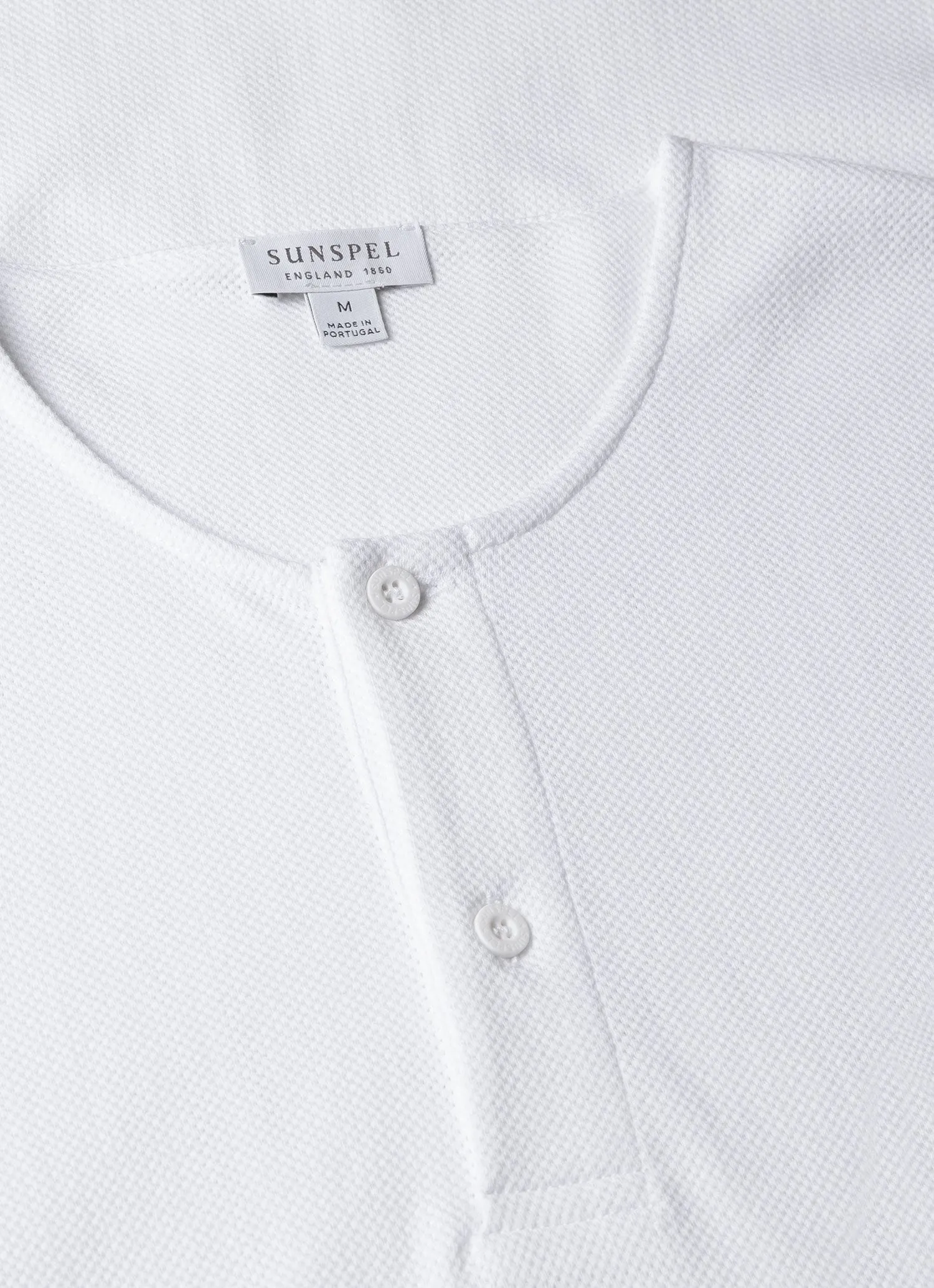 Men's Riviera Henley in White Sunspel