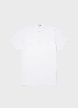 Men's Riviera Henley in White Sunspel