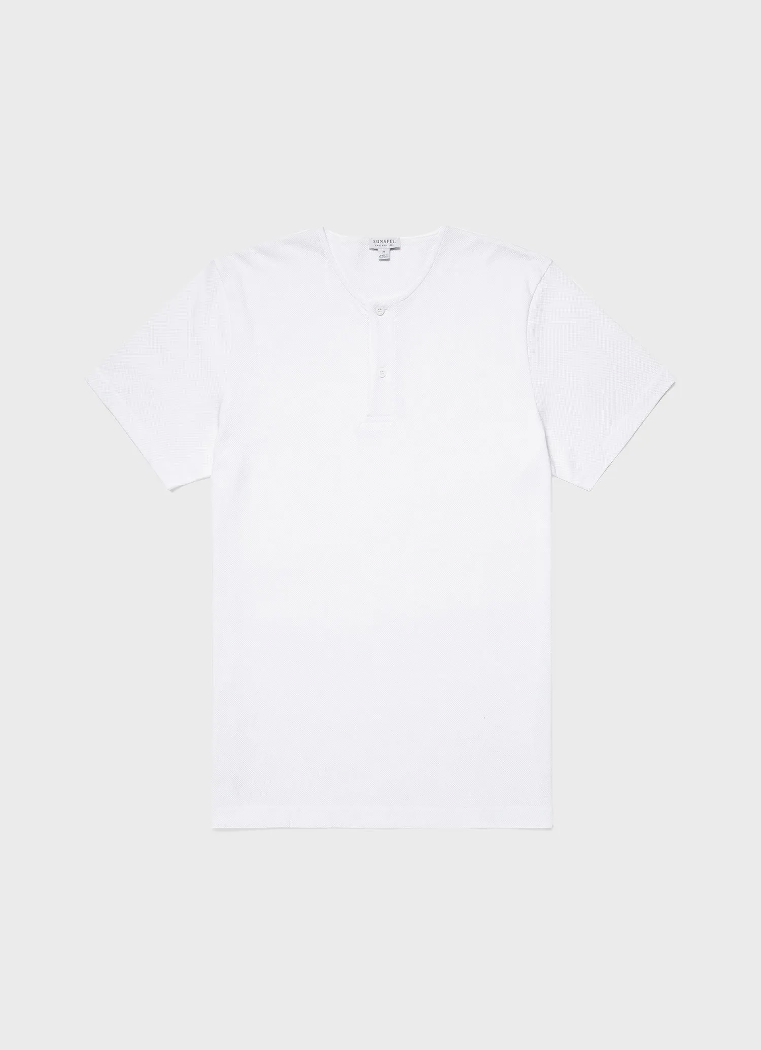 Men's Riviera Henley in White Sunspel