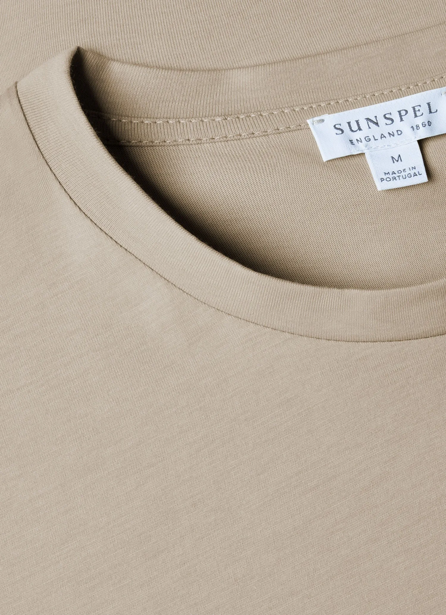 Men's Riviera Midweight T-shirt in Ash Grey Sunspel