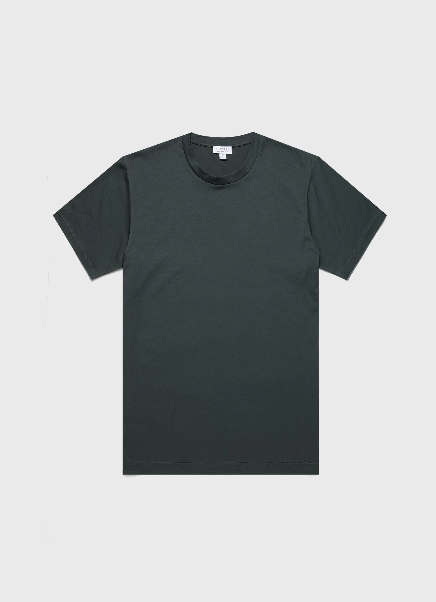 Men's Riviera Midweight T-shirt in Holly Green Sunspel