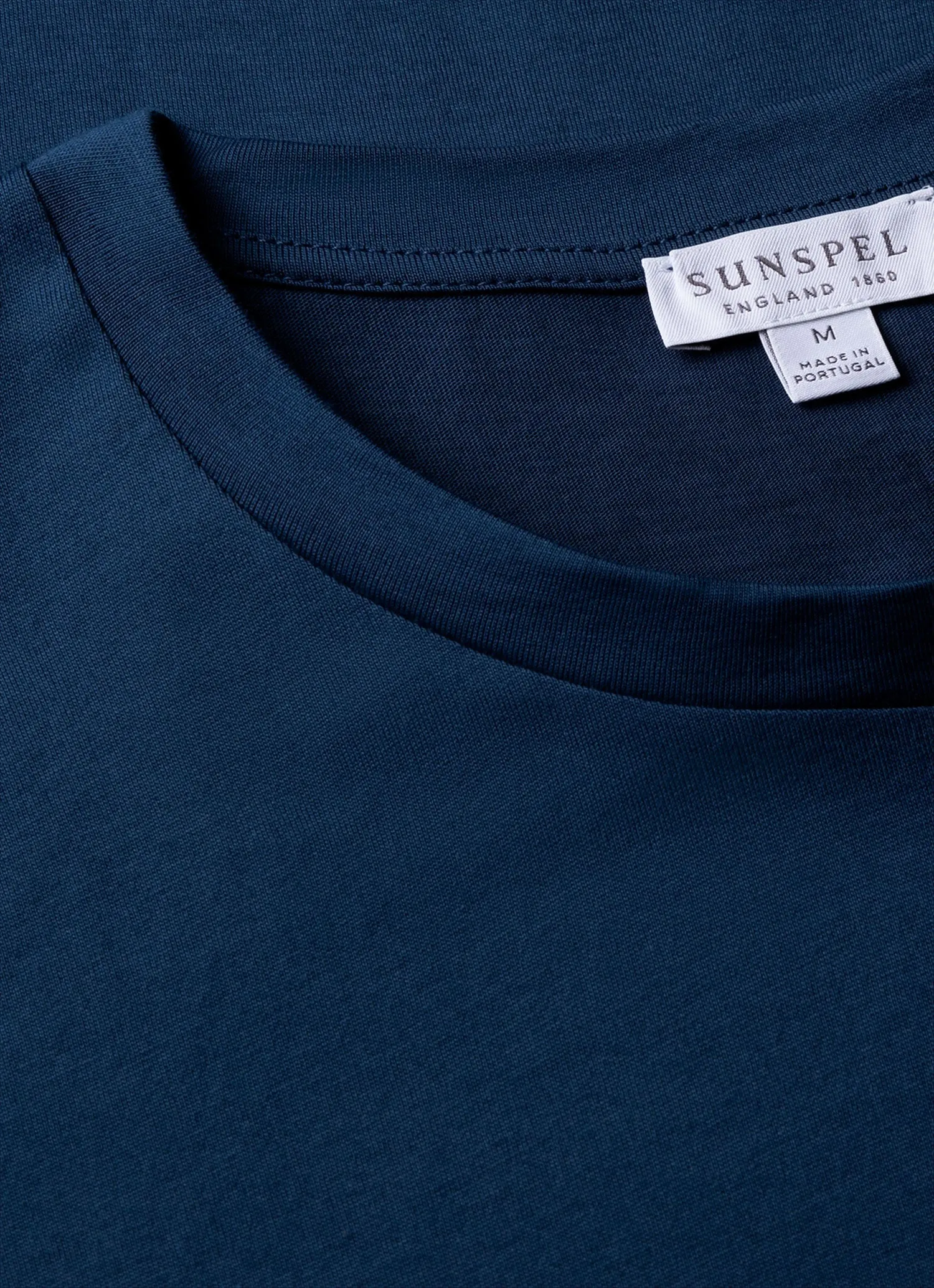 Men's Riviera Midweight T-shirt in Naval Blue Sunspel