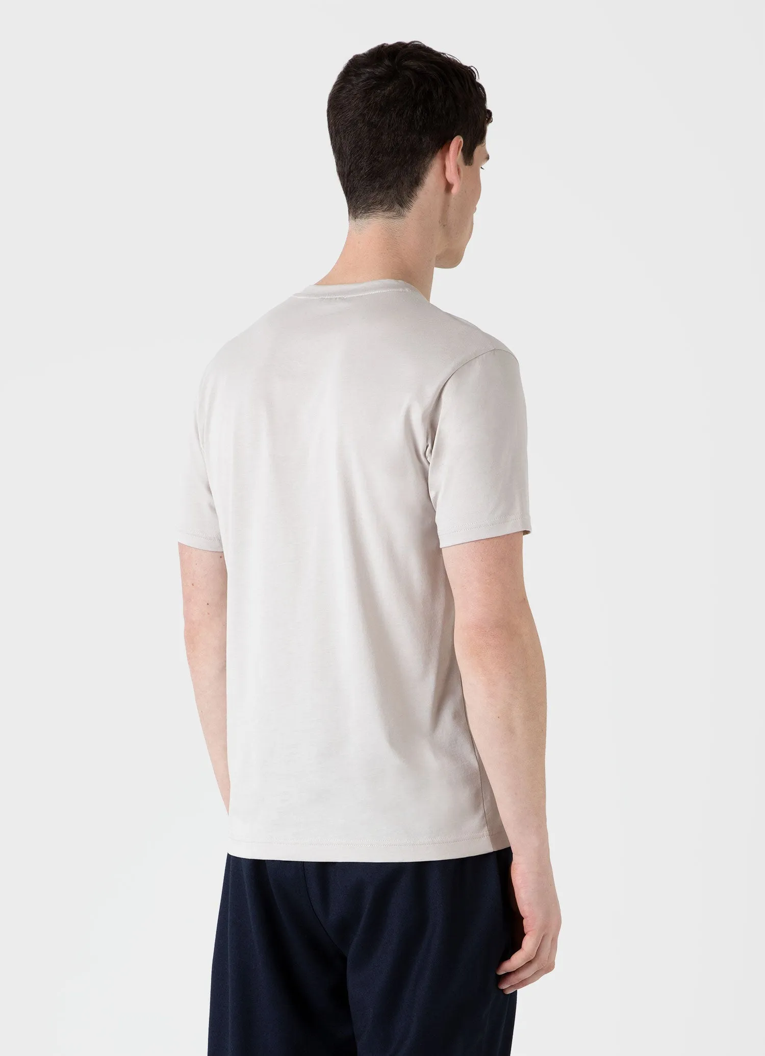 Men's Riviera Midweight T-shirt in Putty Sunspel