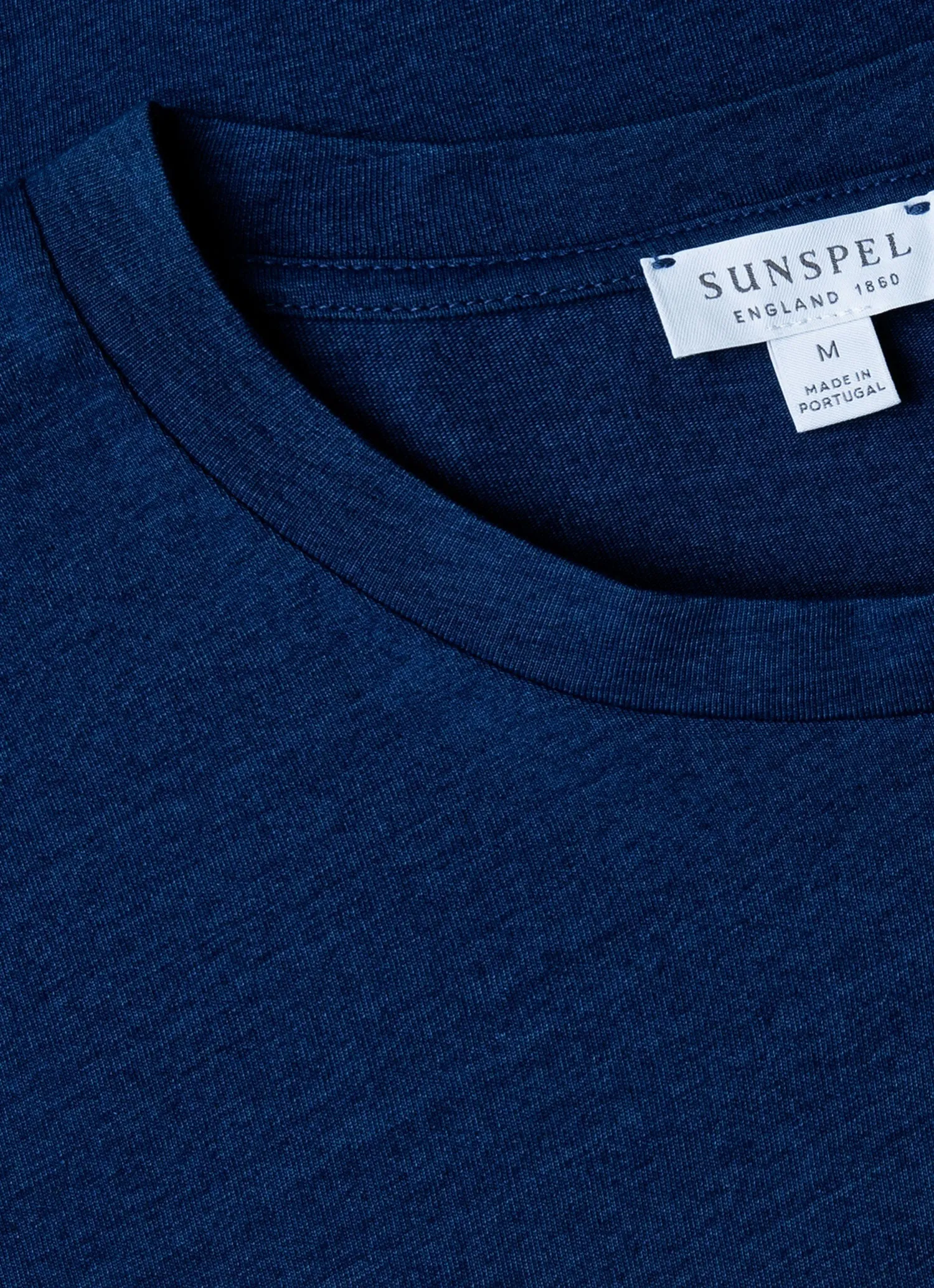 Men's Riviera Midweight T-shirt in Real Indigo Sunspel