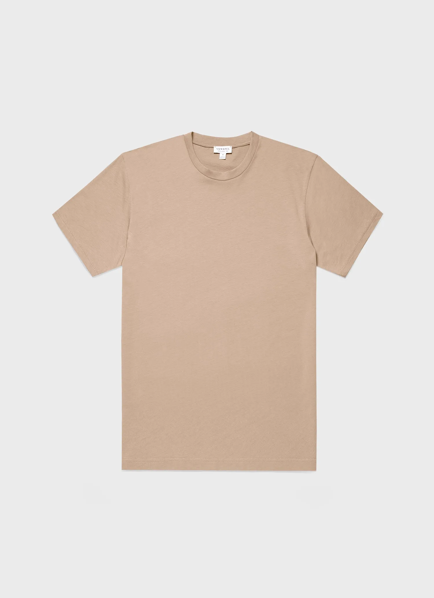 Men's Riviera Midweight T-shirt in Sandstone Sunspel