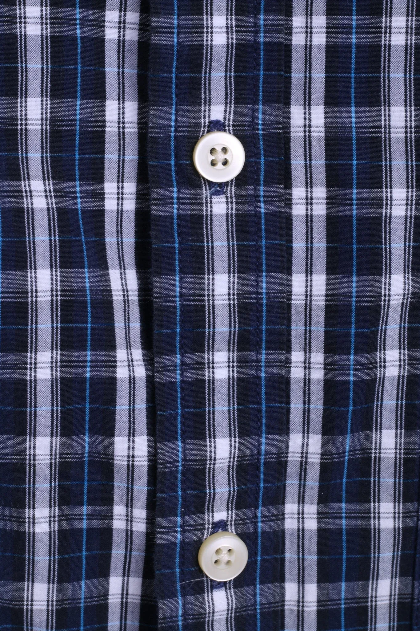 Merona Mens S Casual Shirt Check Navy Cotton Top