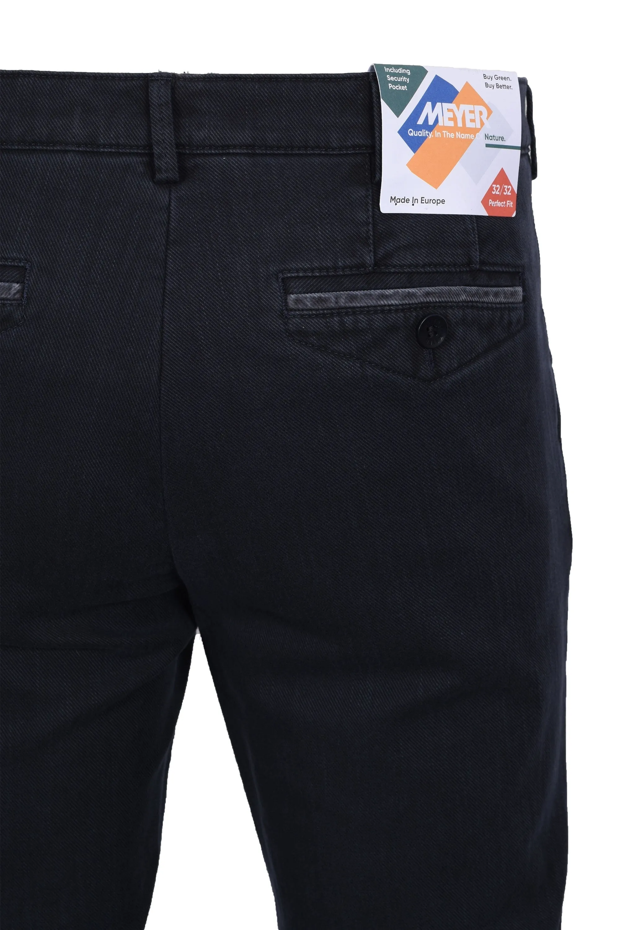 Meyer Chicago Cotton Trouser Navy