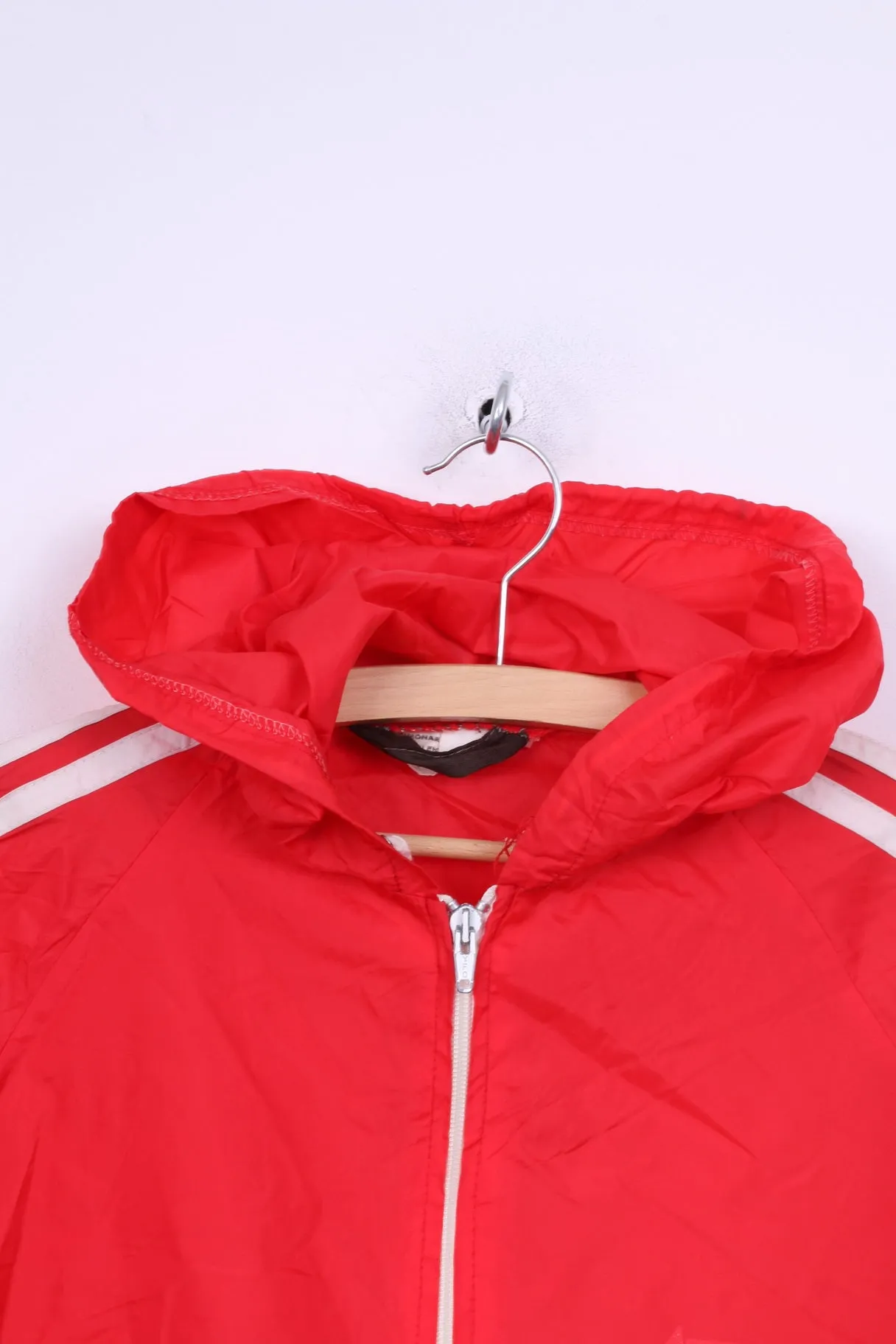 Monark Sport Ab Mens 6 Jacket Red Full Zipper Hooded Nylon Waterproof