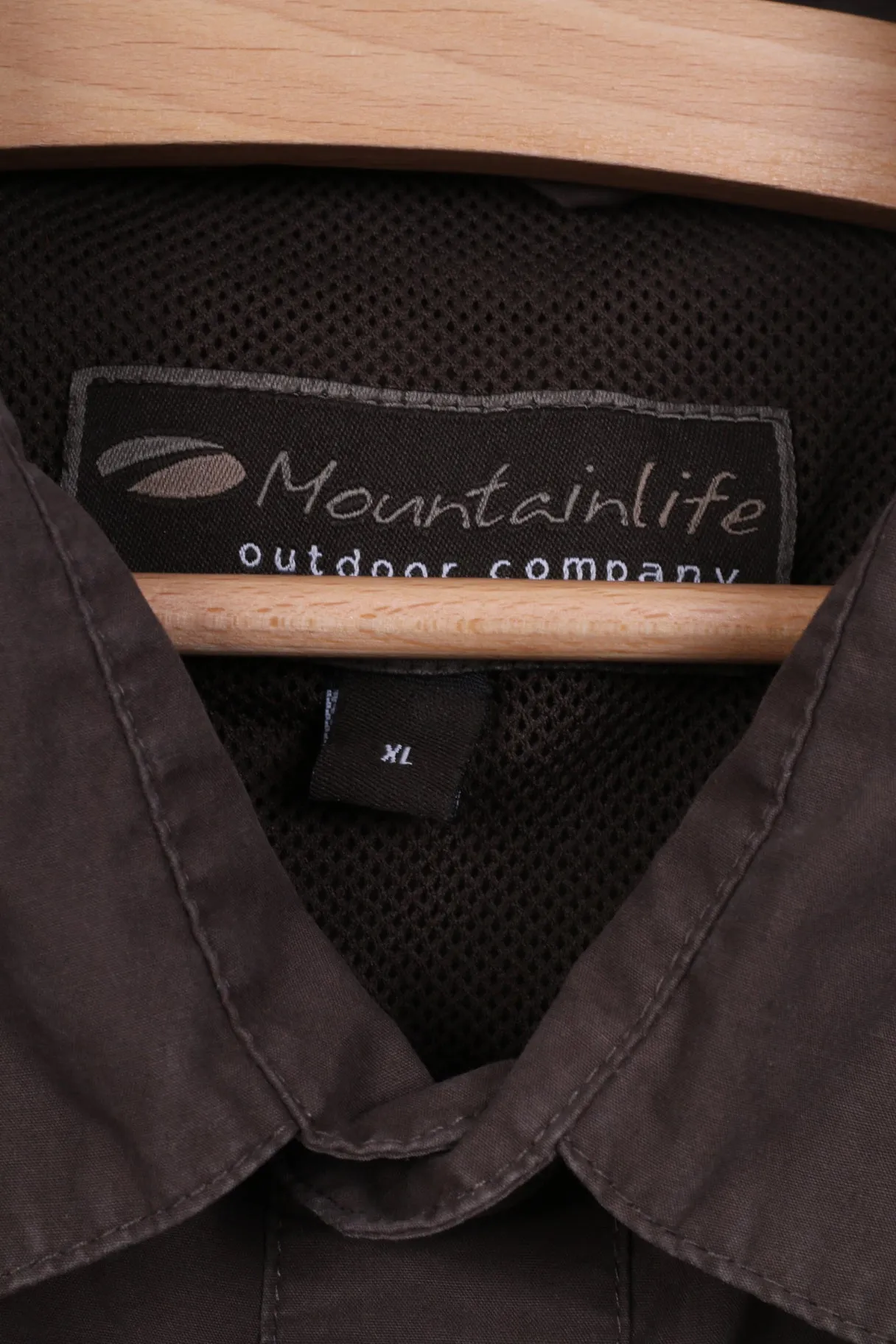 Mountainlife Mens XL(2X)  Casual Shirt Brown Short Sleeve Outdoor Company Brown