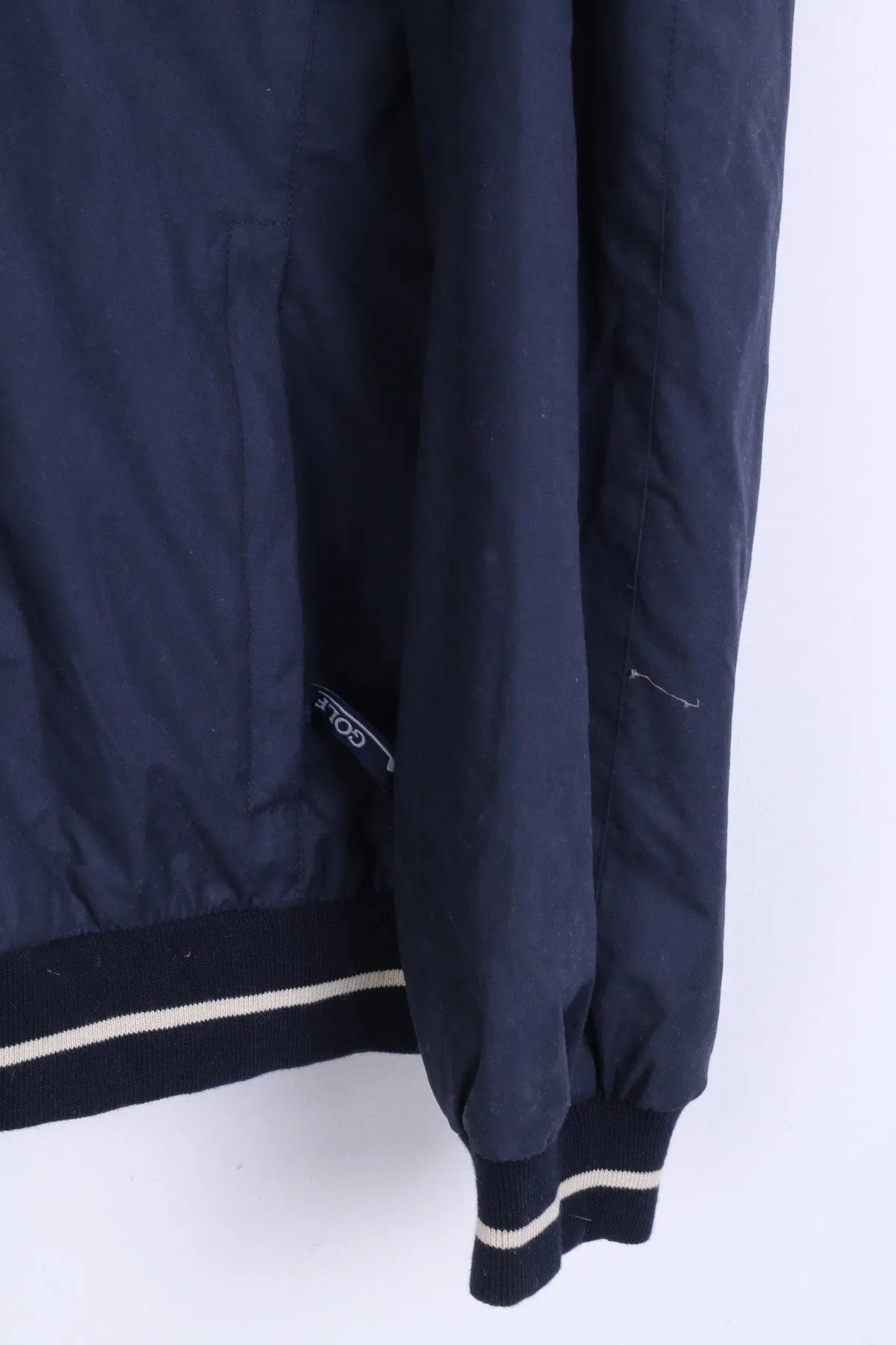 New FROTI Sport Mens XL Track Top Jacket Navy Zip Neck Teflon