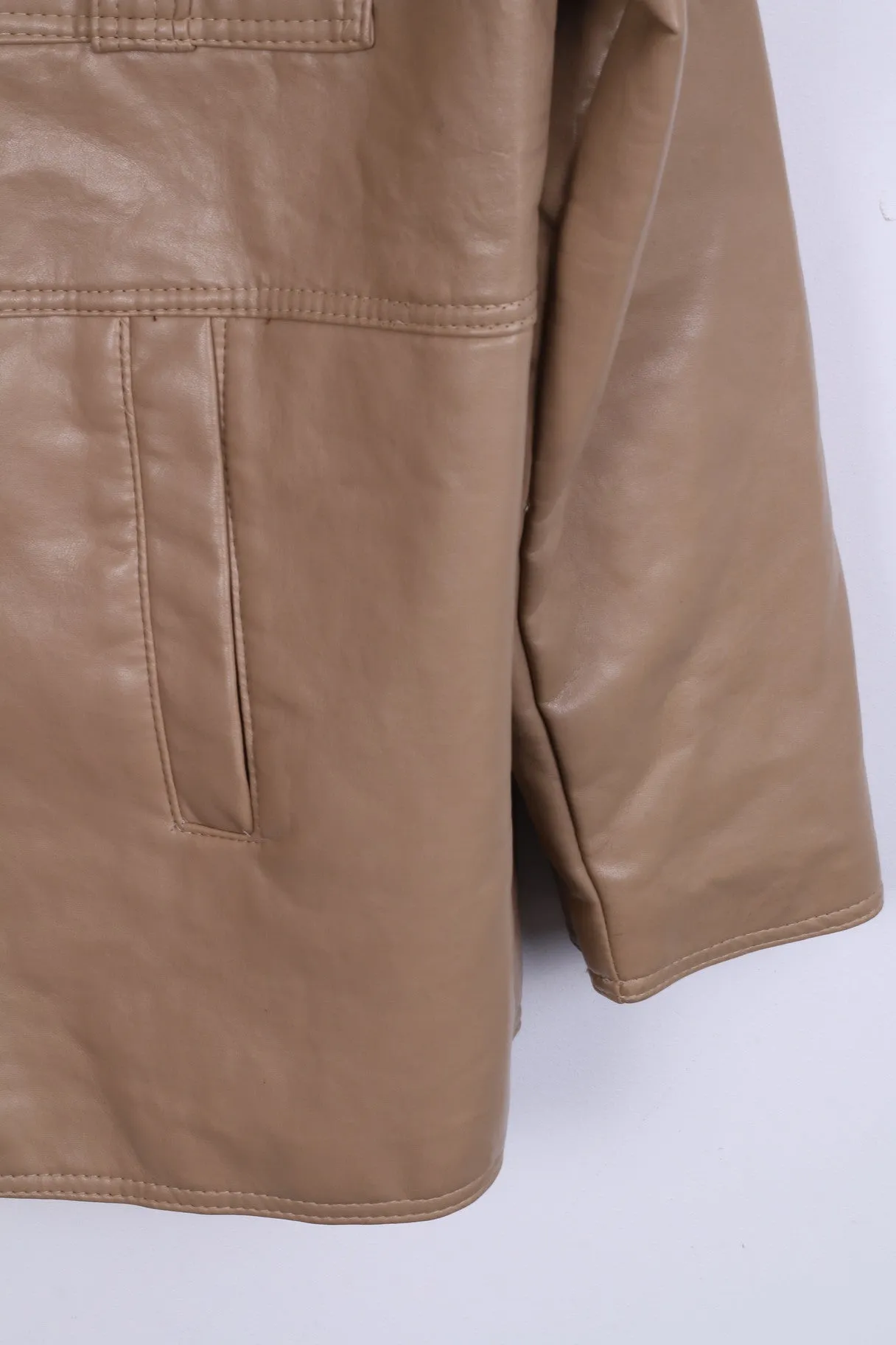 New Reportage RGA Mens XL Jacket Camel Single Breasted Italy