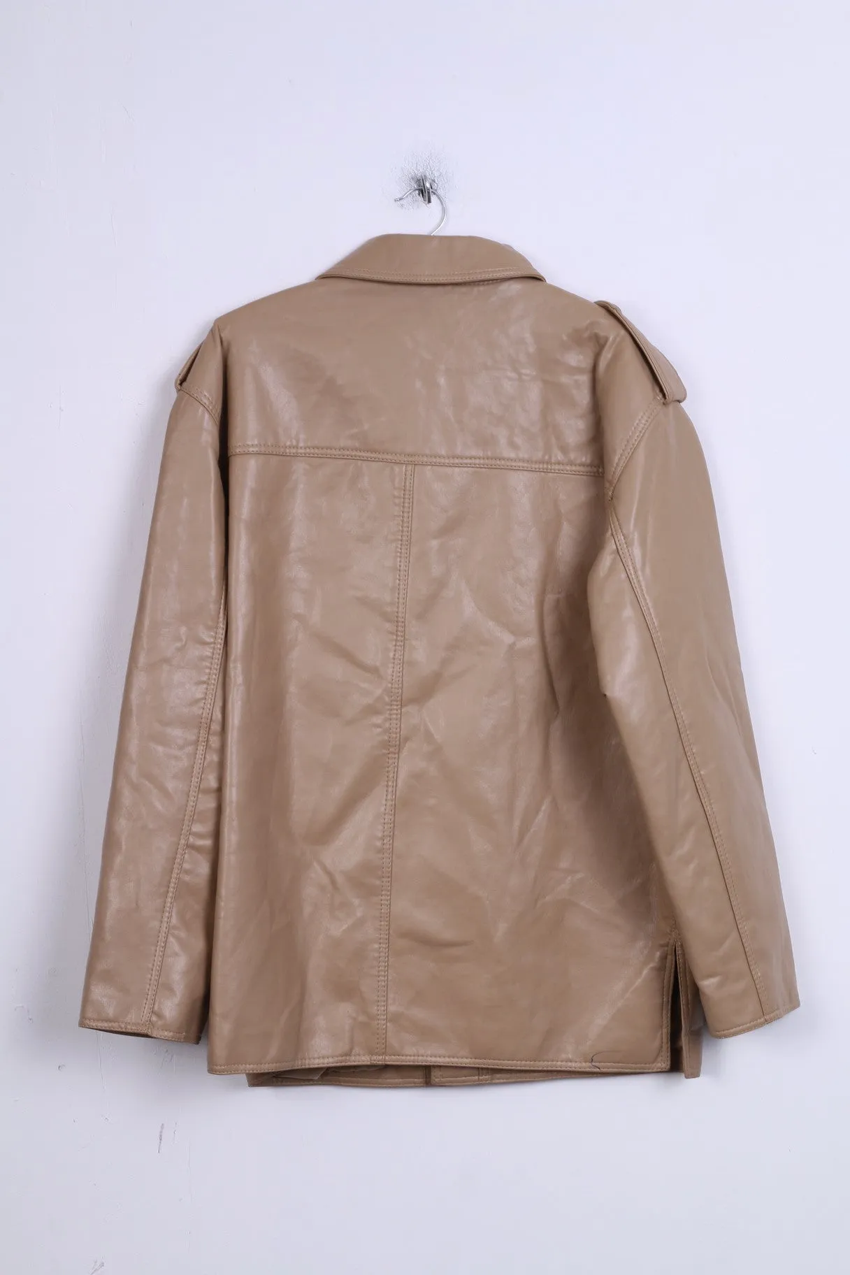New Reportage RGA Mens XL Jacket Camel Single Breasted Italy