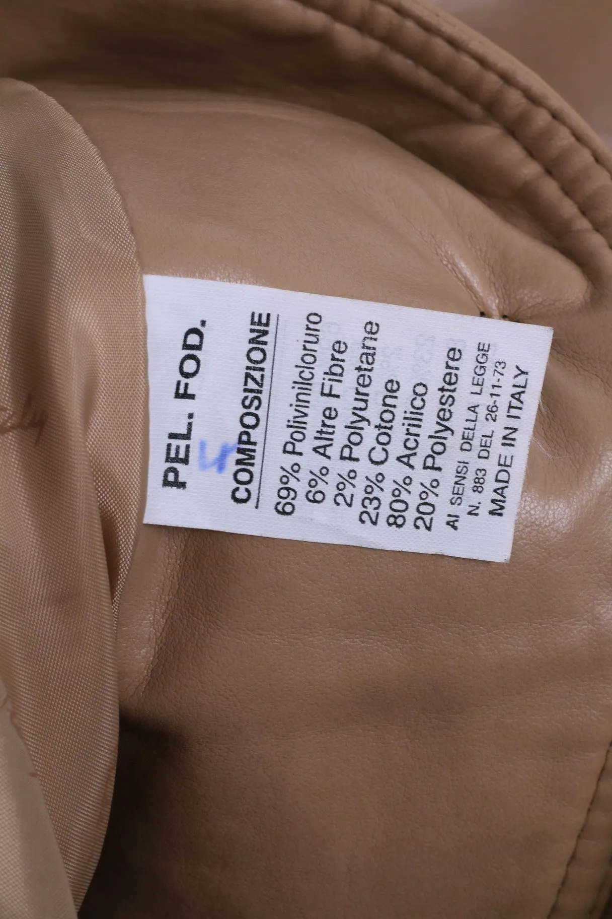 New Reportage RGA Mens XL Jacket Camel Single Breasted Italy