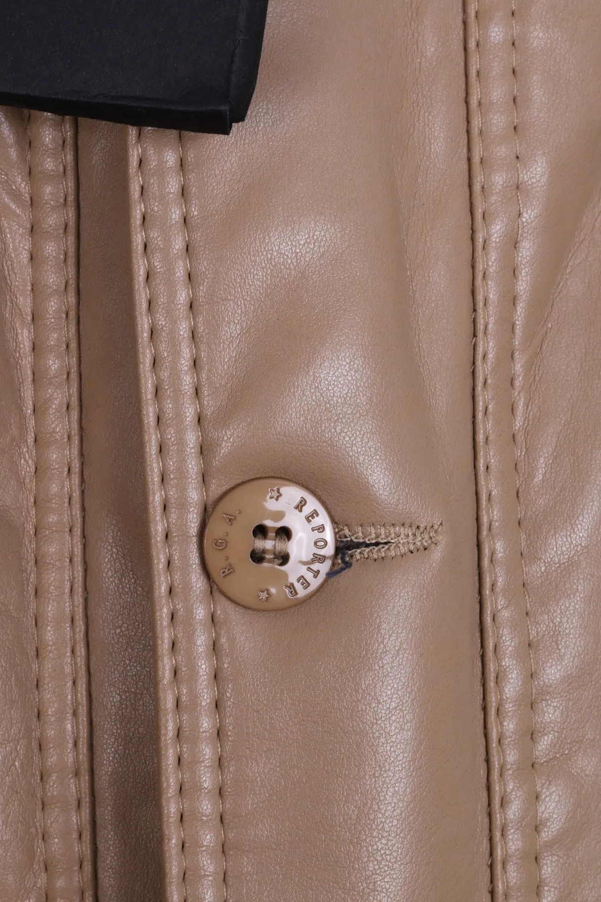 New Reportage RGA Mens XL Jacket Camel Single Breasted Italy