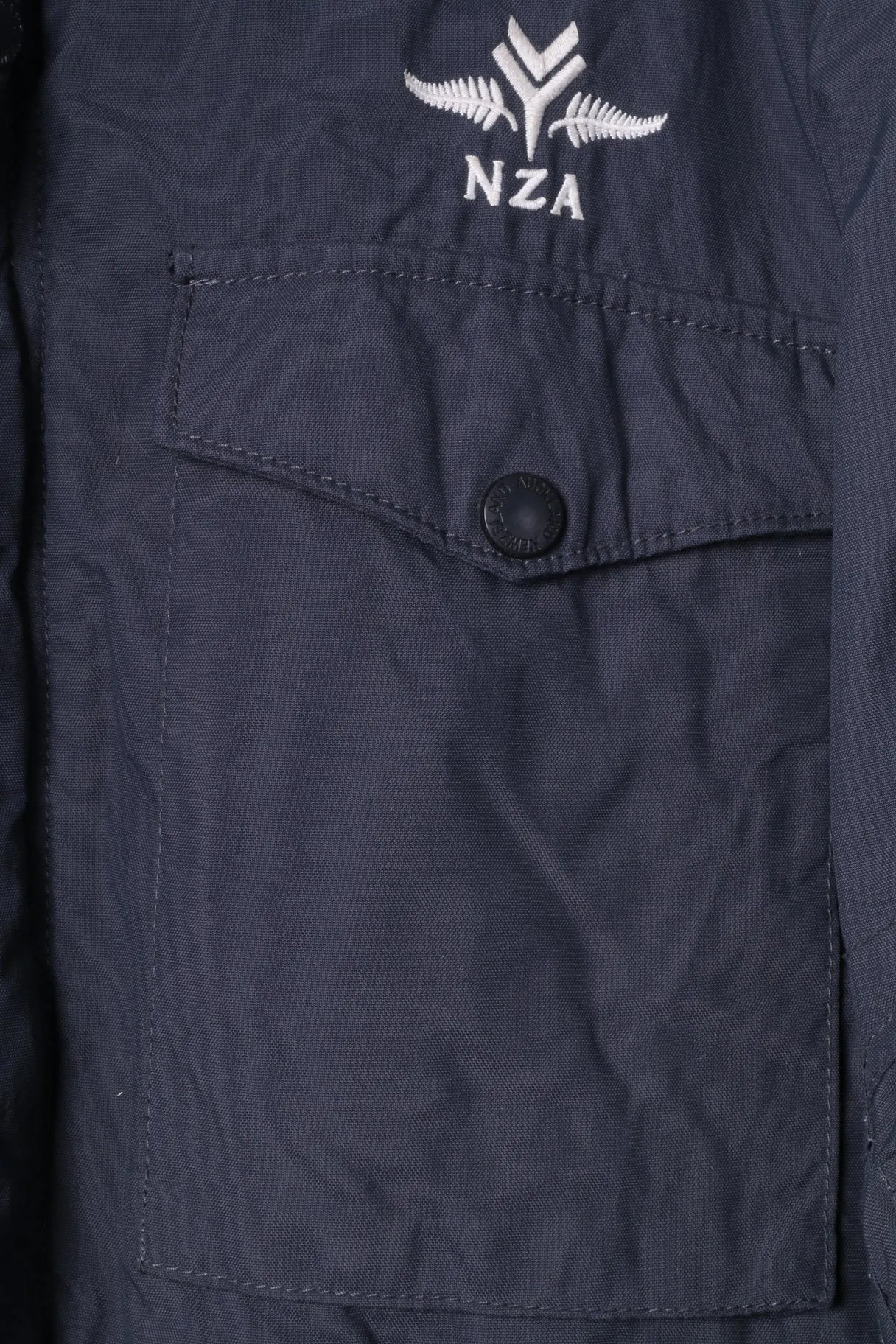 New Zealand Auckland Mens XXL Jacket Navy Padded Removable Lining Hidden Hood Top