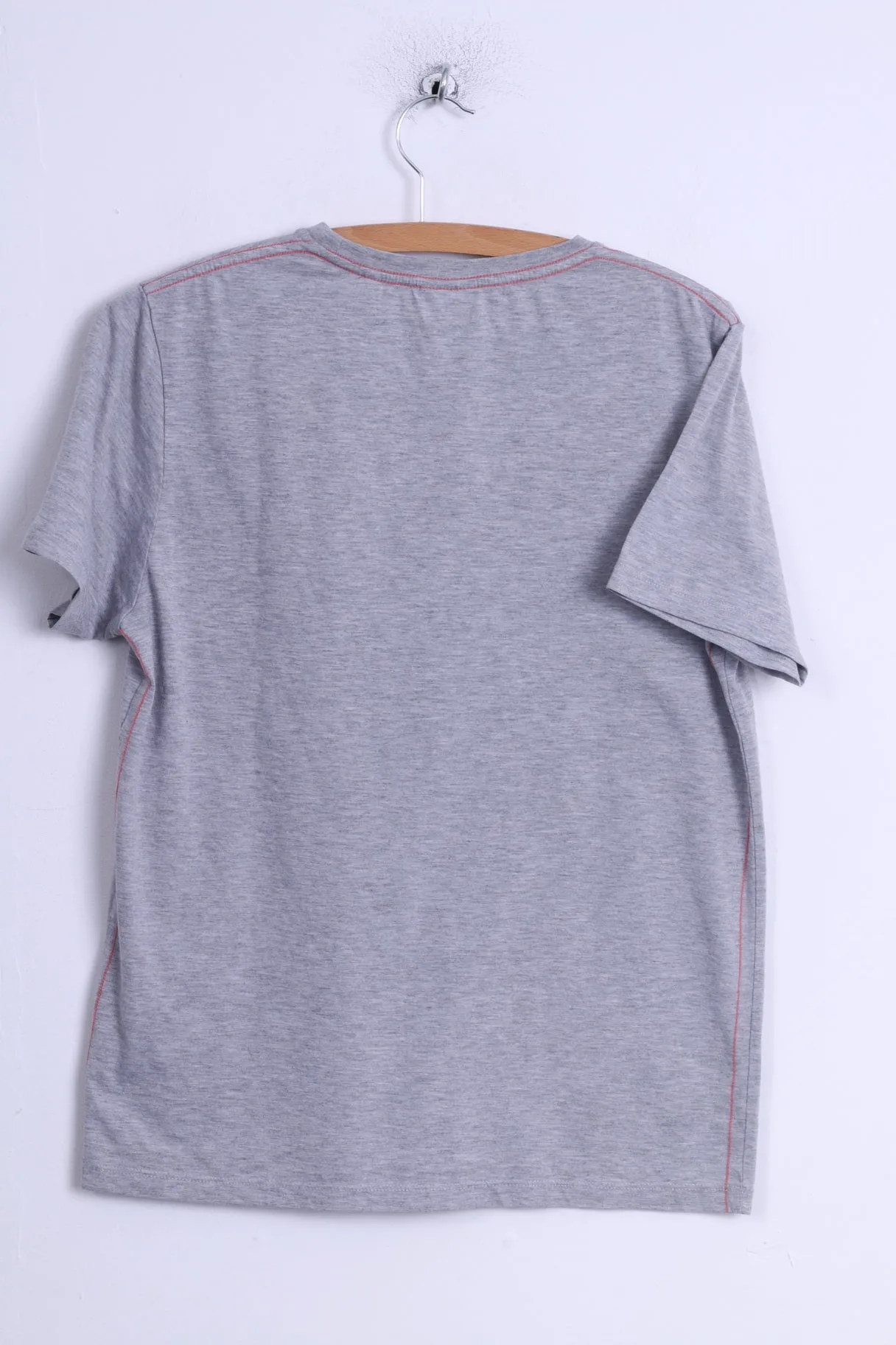 Next Mens M (S) T-Shirt Grey Cotton Graphic 7 Up Seven Up Drink