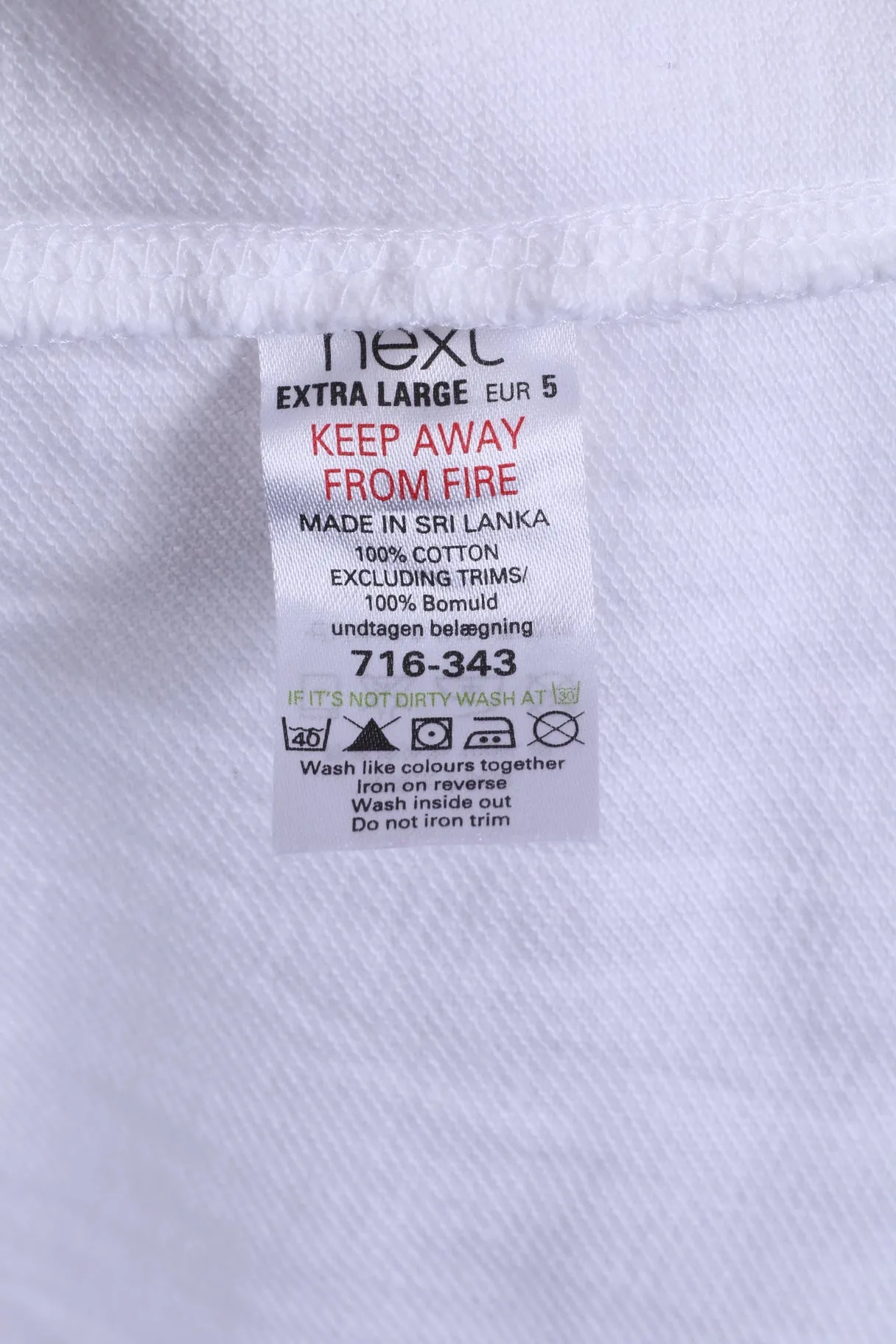 Next Mens XL Polo Shirt Cotton England No 9 White