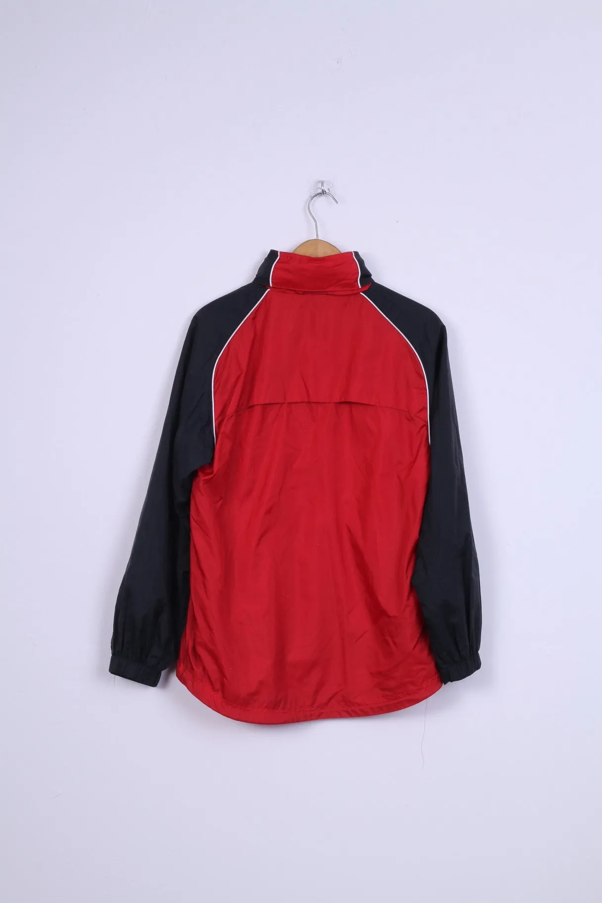 Nike Core Mullen Utd Mens S Track Top Jacket Red Nylon Waterproof Hidded Hood