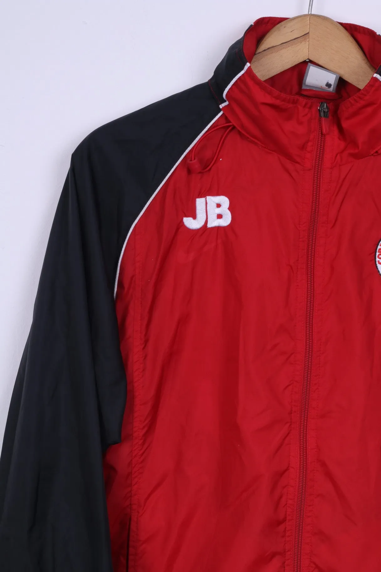 Nike Core Mullen Utd Mens S Track Top Jacket Red Nylon Waterproof Hidded Hood