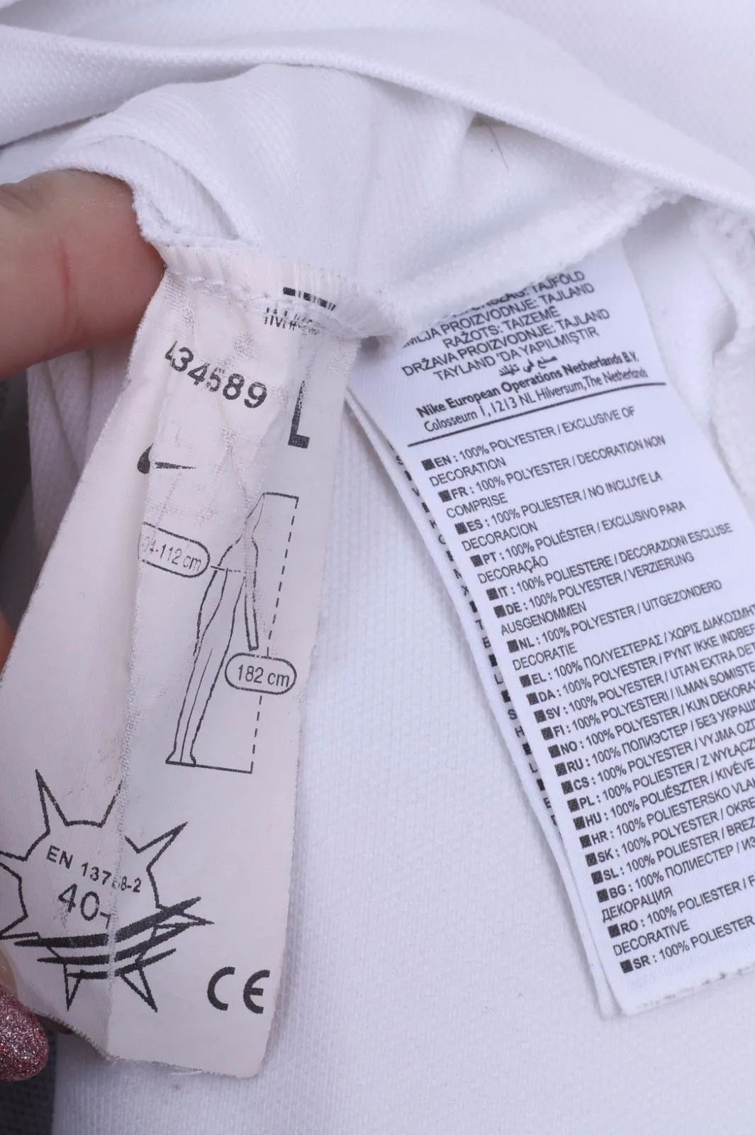 Nike Golf Mens L Polo Shirt White Sport Dri-Fit Training