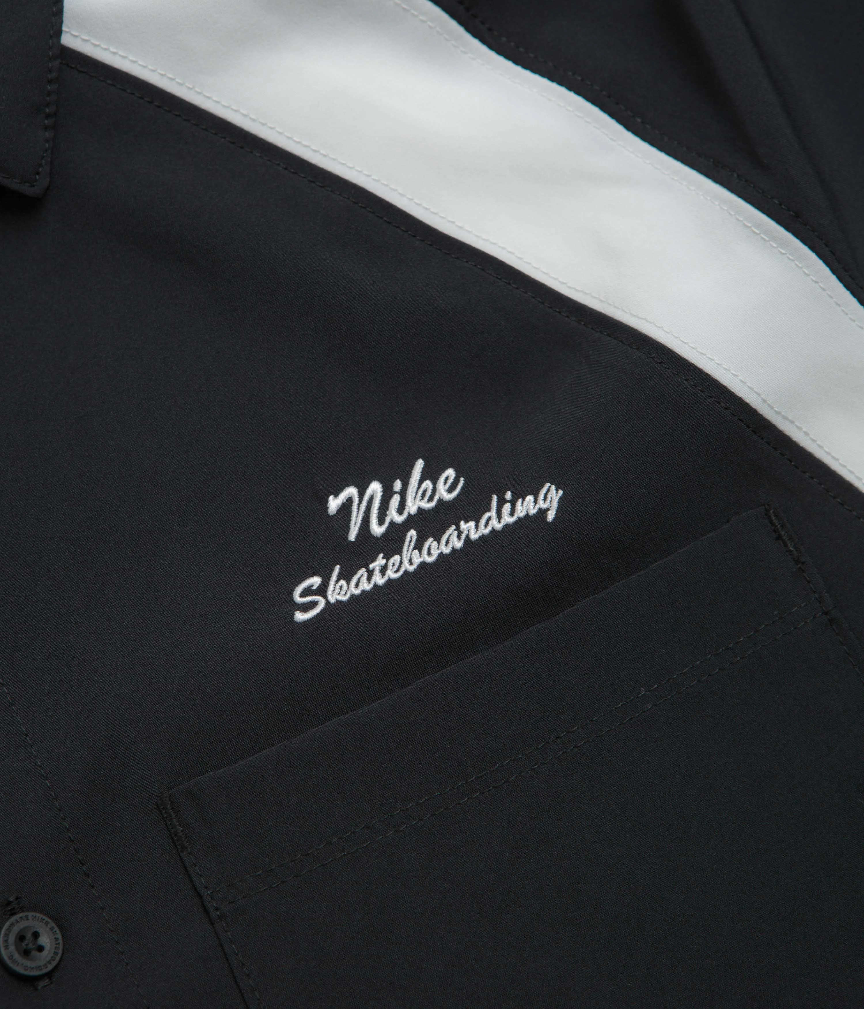 Nike SB Bowler Shirt - Black / White / White