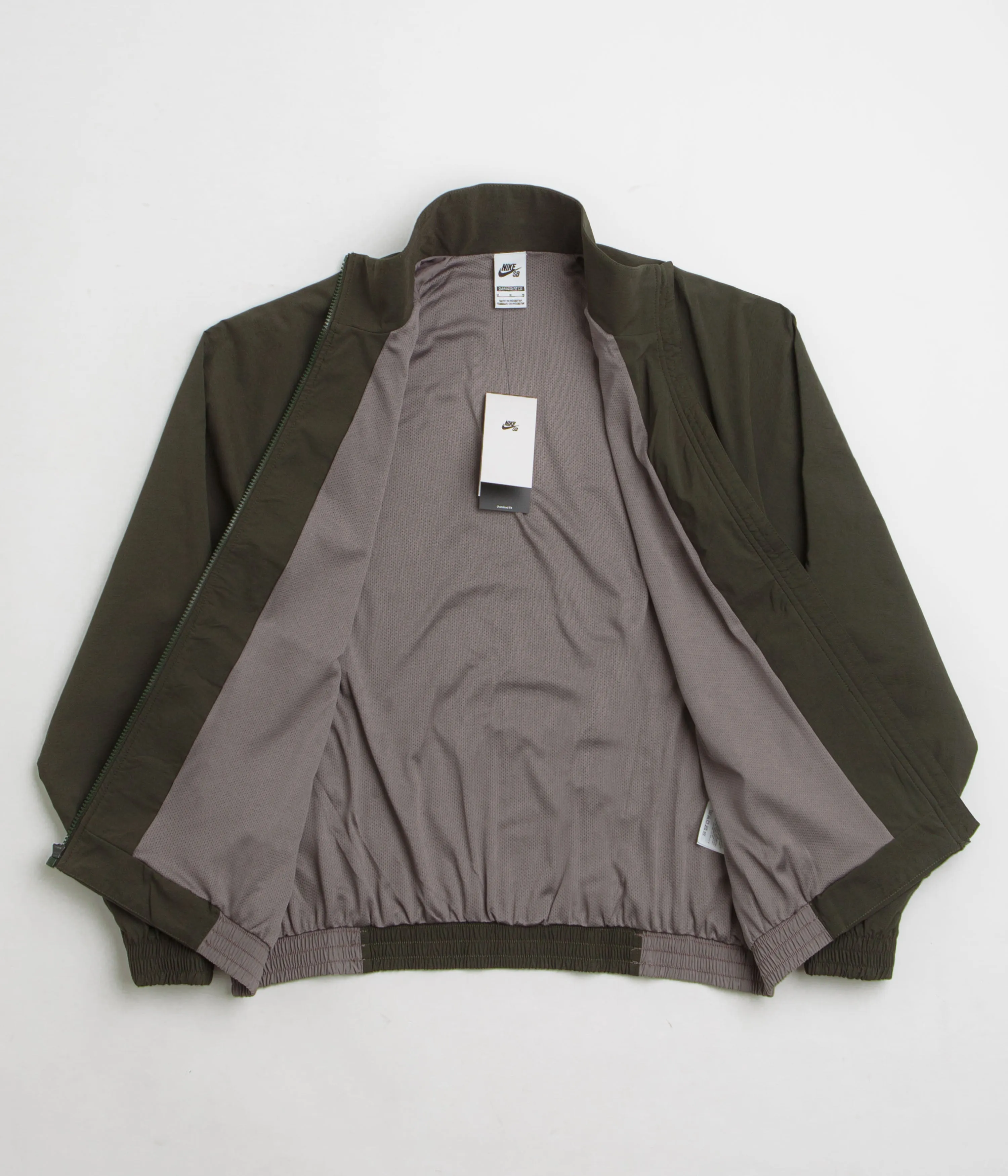 Nike SB Full Zip Woven Jacket - Sequoia / Cave Stone / White