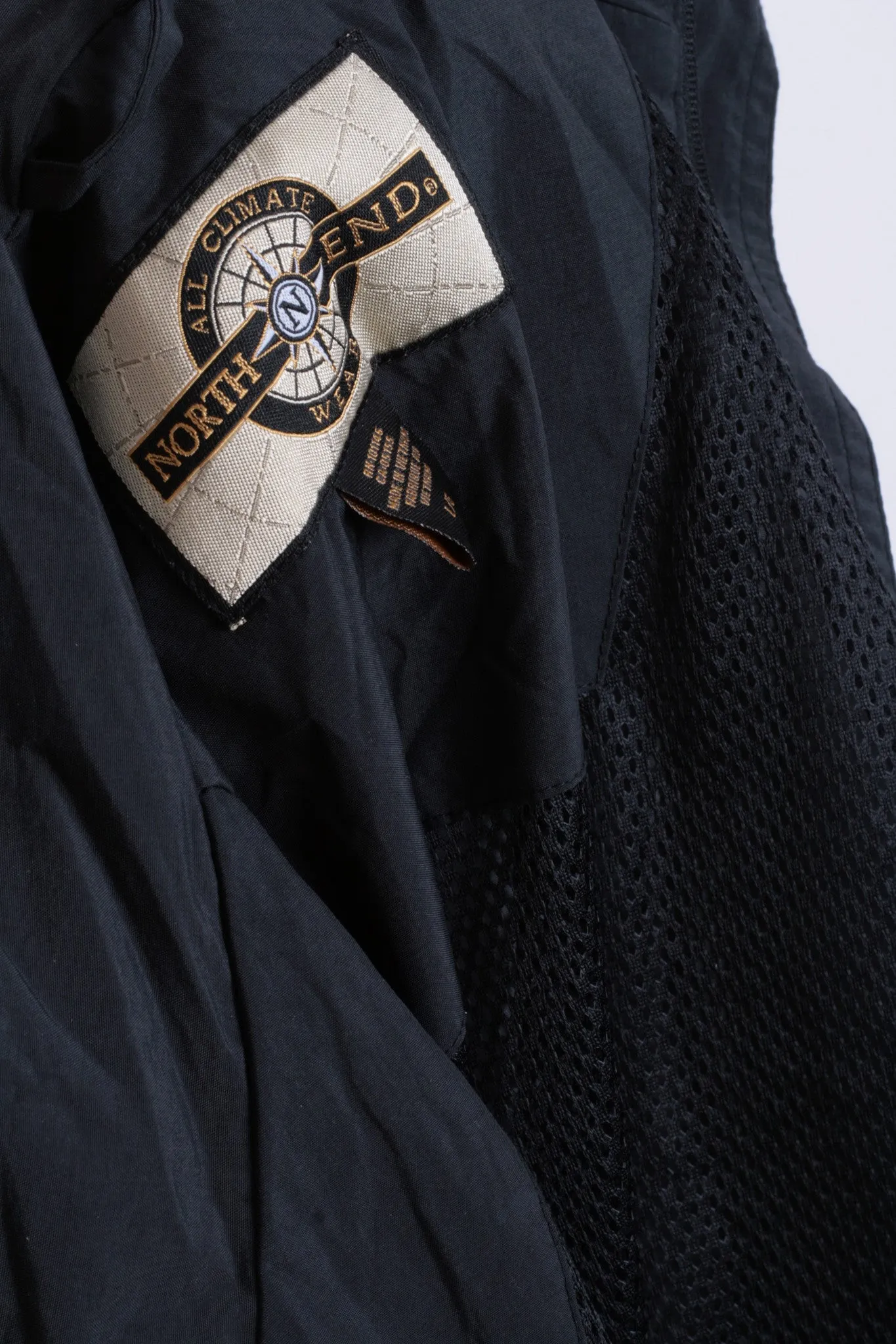 North End Mens L Jacket Full Zipper Black Waterproof