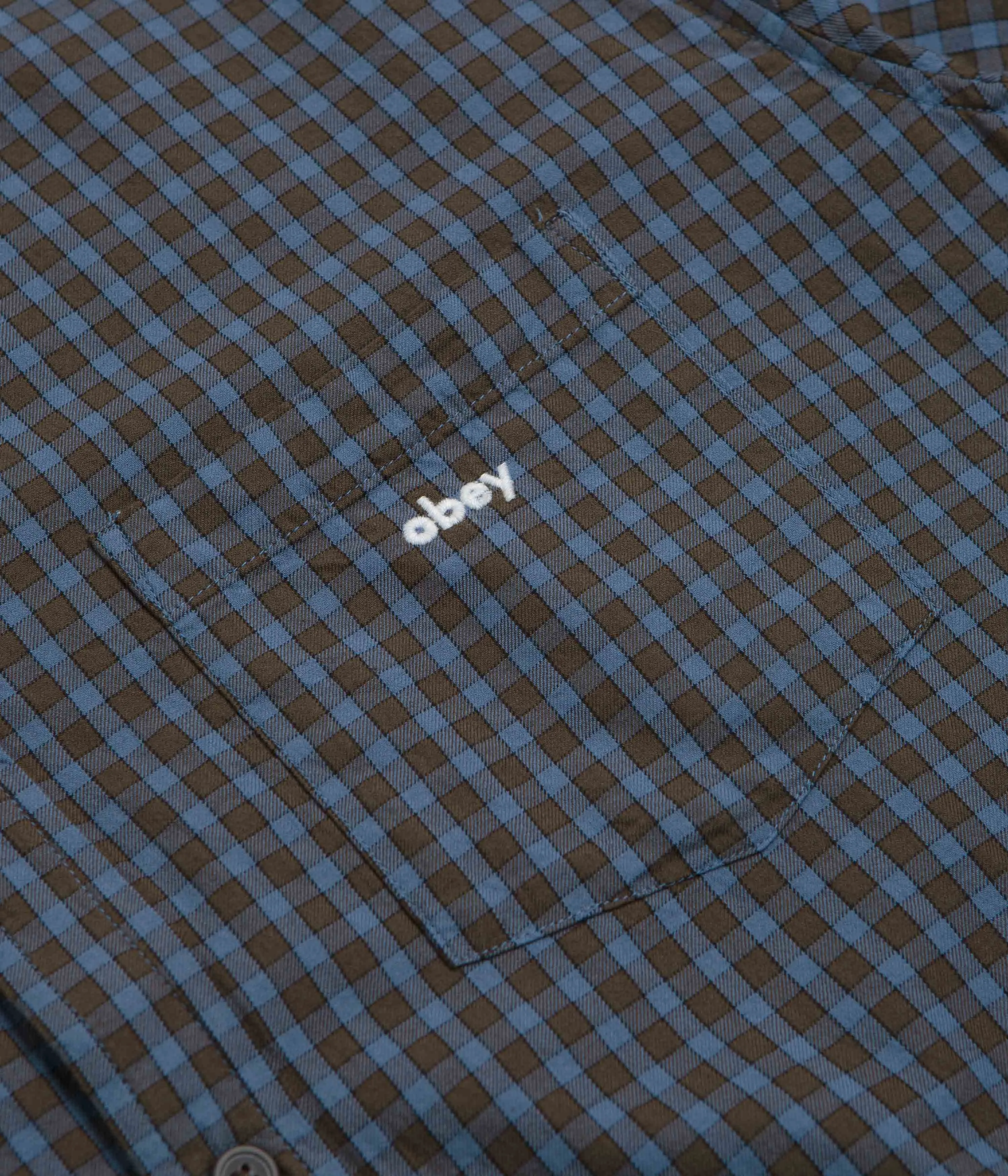 Obey Bigwig Otis Short Sleeve Shirt - Dull Blue Multi