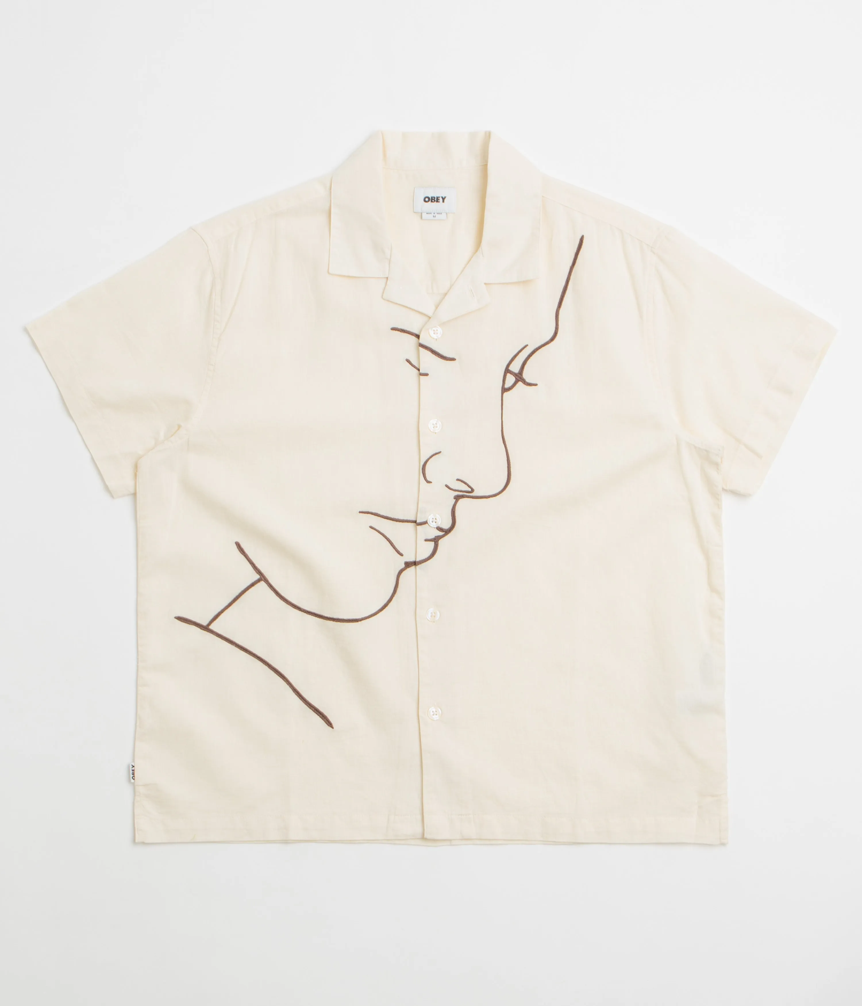 Obey Frances Short Sleeve Shirt - Unbleached Multi