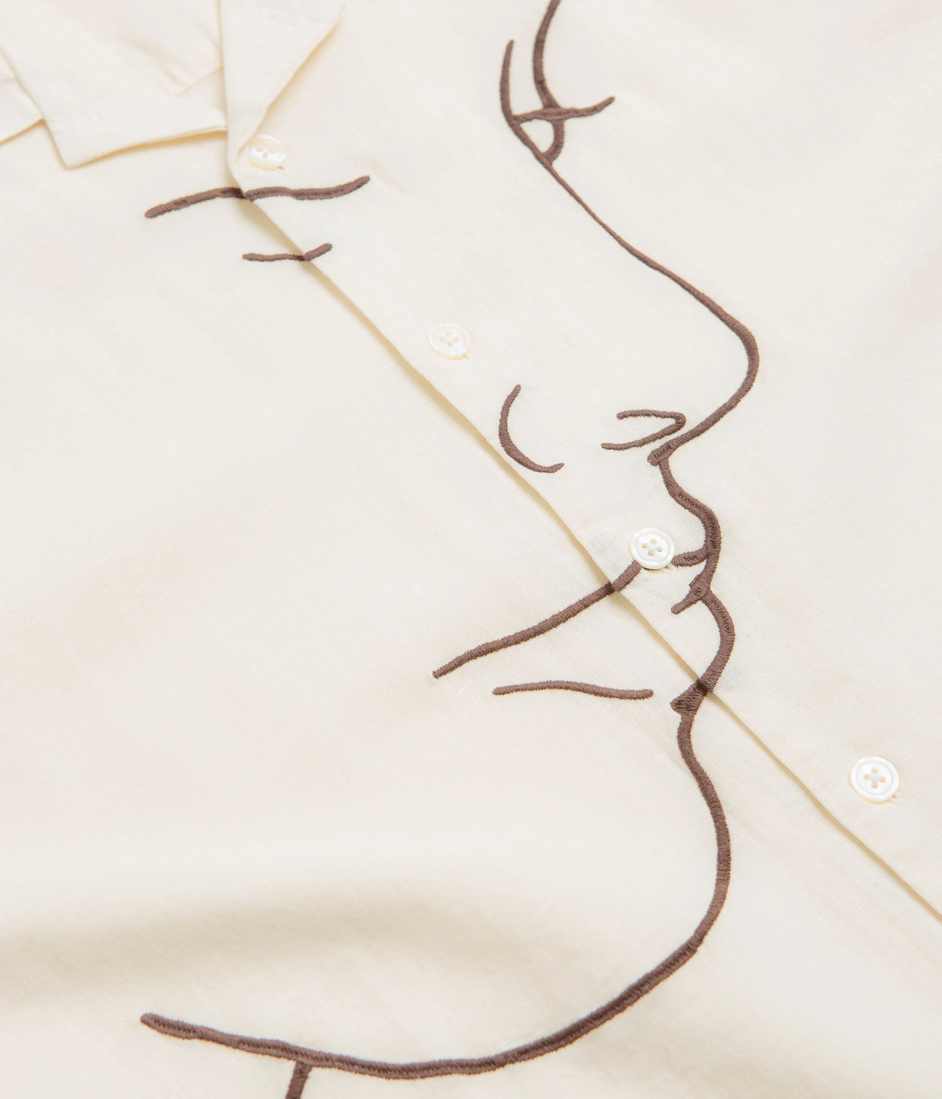 Obey Frances Short Sleeve Shirt - Unbleached Multi