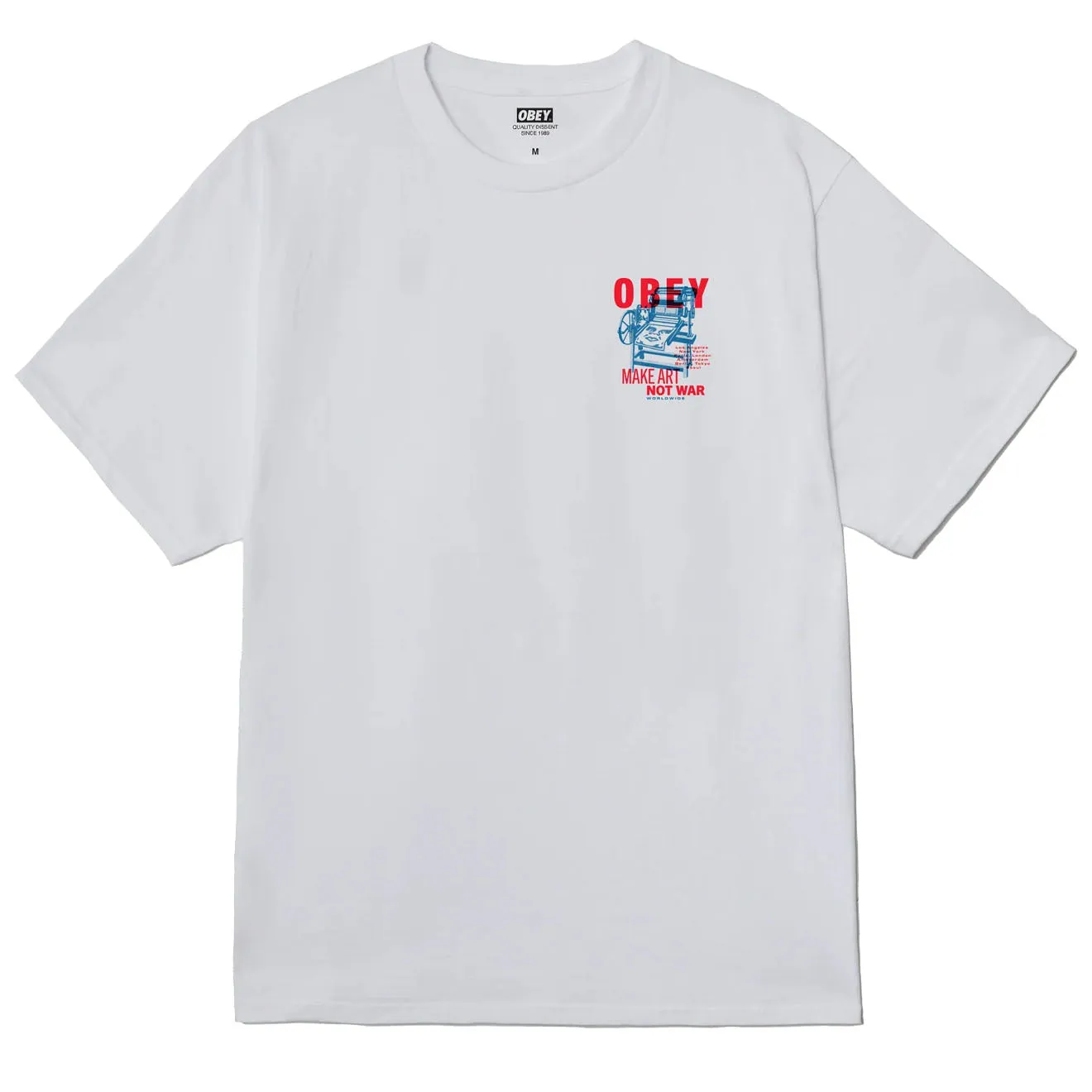 Obey Printing Press Make Art White