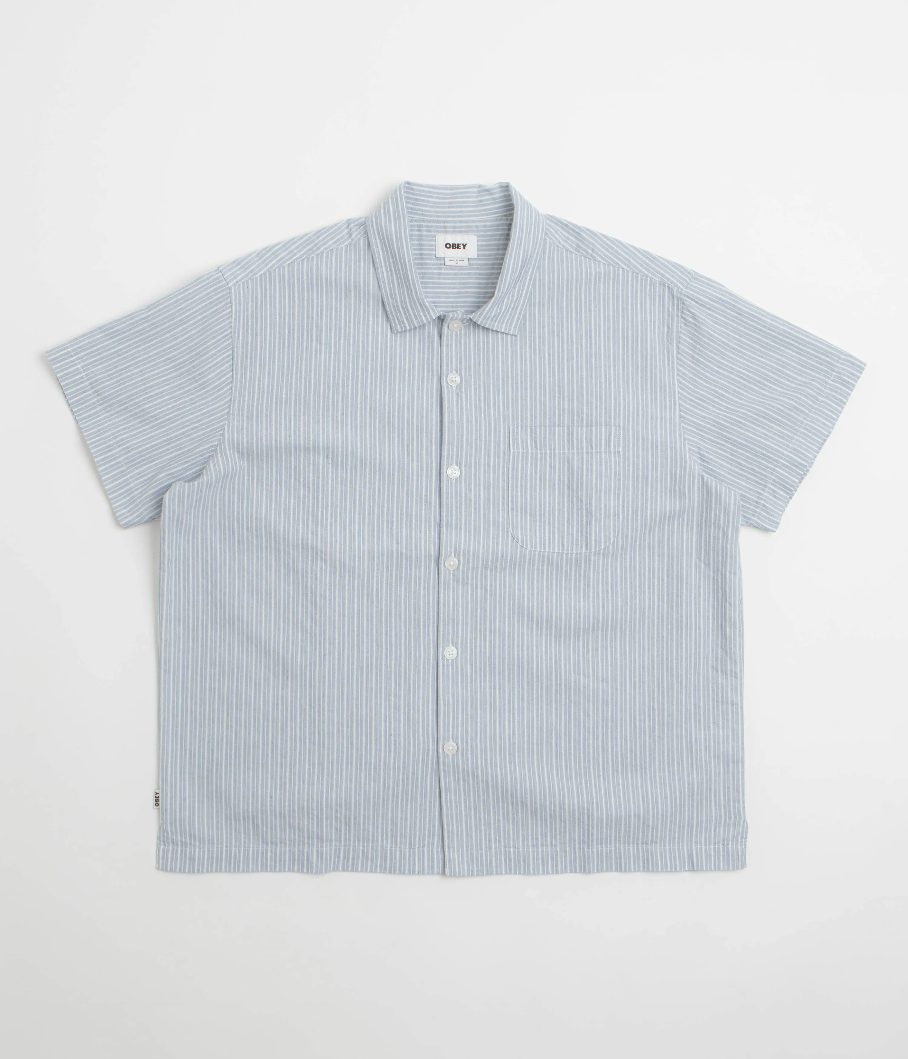 Obey Reducer Short Sleeve Shirt - Blue Fog Multi