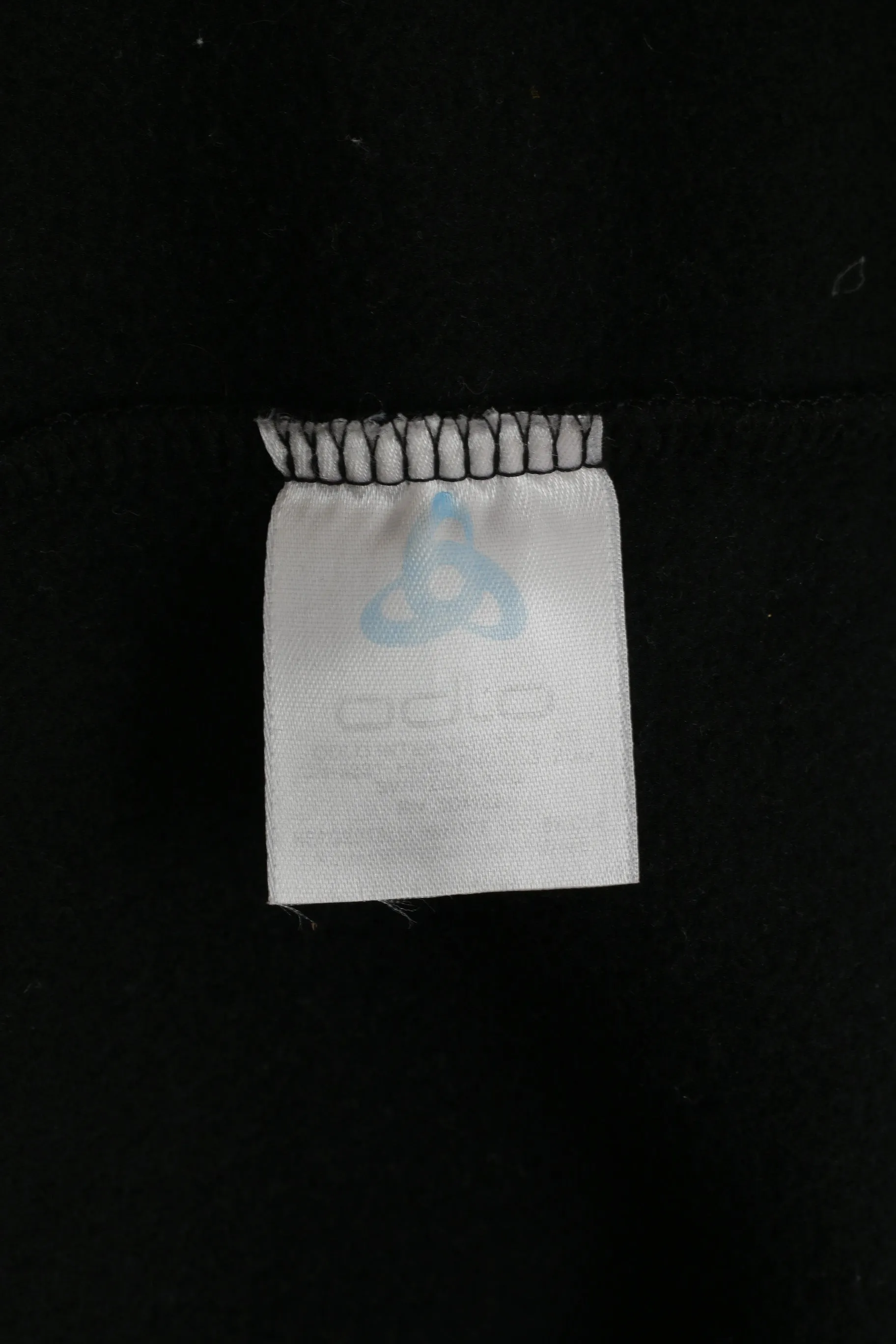 ODLO Men XL Fleece Top Black Stretch Zip Neck Long Sleeve Activewear Top