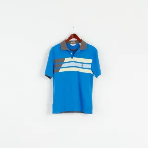 Original Penguin Mens M Polo Shirt Blue Cotton Classic Fit Logo Top