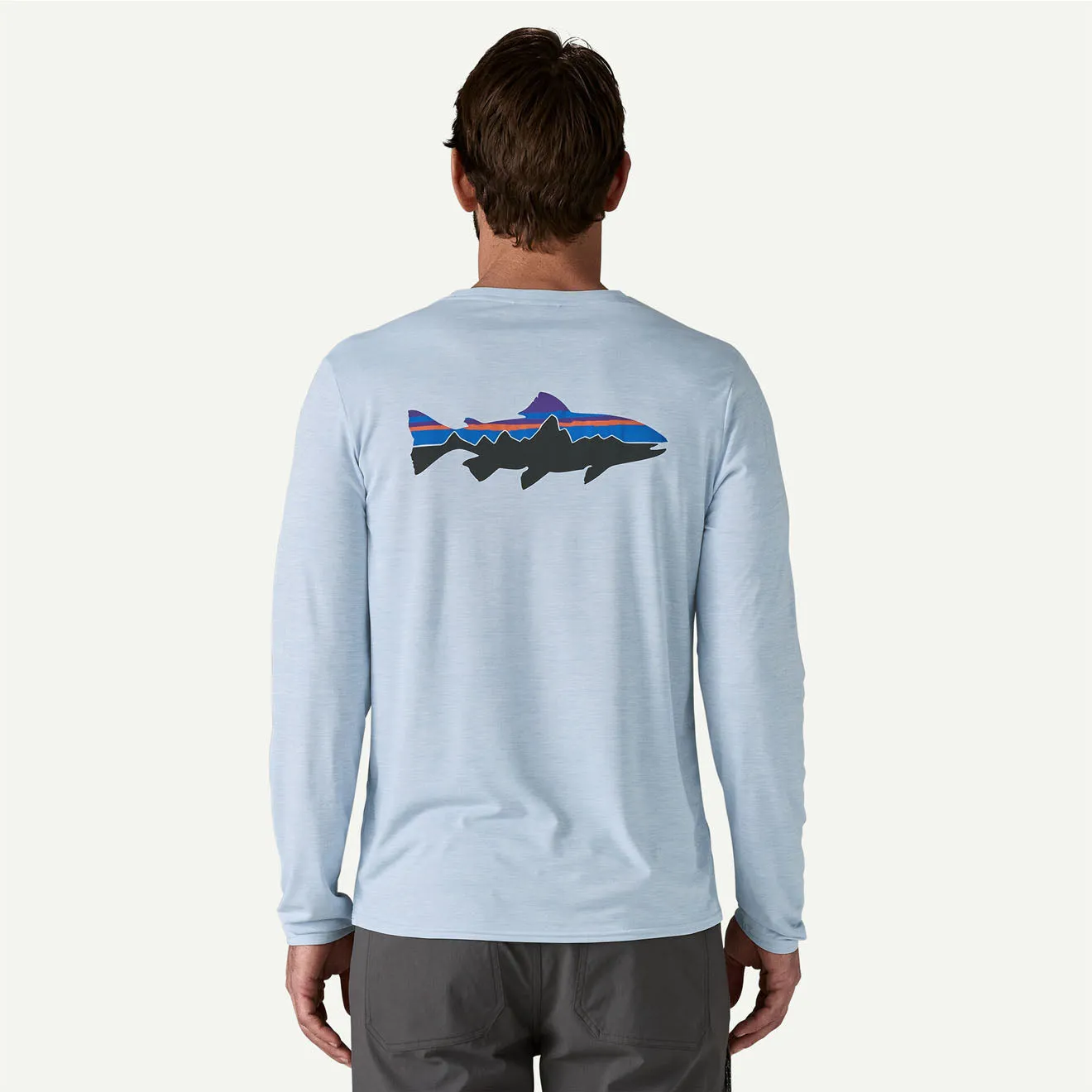 Patagonia L/S Cap Cool Daily Graphic Shirt Waters Fitz Roy Trout / Fleck Blue