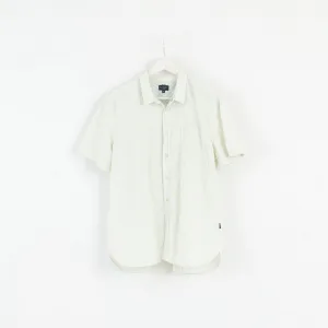 Paul Smith Jeans Mens XL (L) Casual Shirt Yellow Green Striped Cotton Top