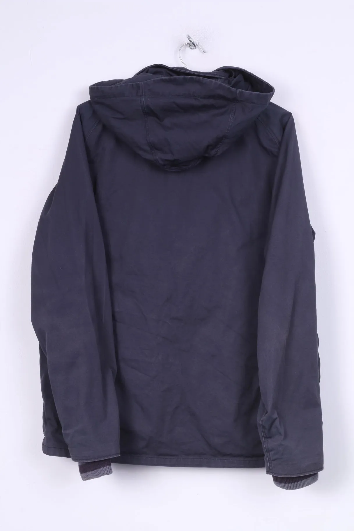 Paul Smith PSJ Mens XL Jacket Full Zipper Blue Cotton Hooded