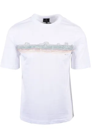 Paul Smith Reg Fit SS T-shirt Desert Stripe White