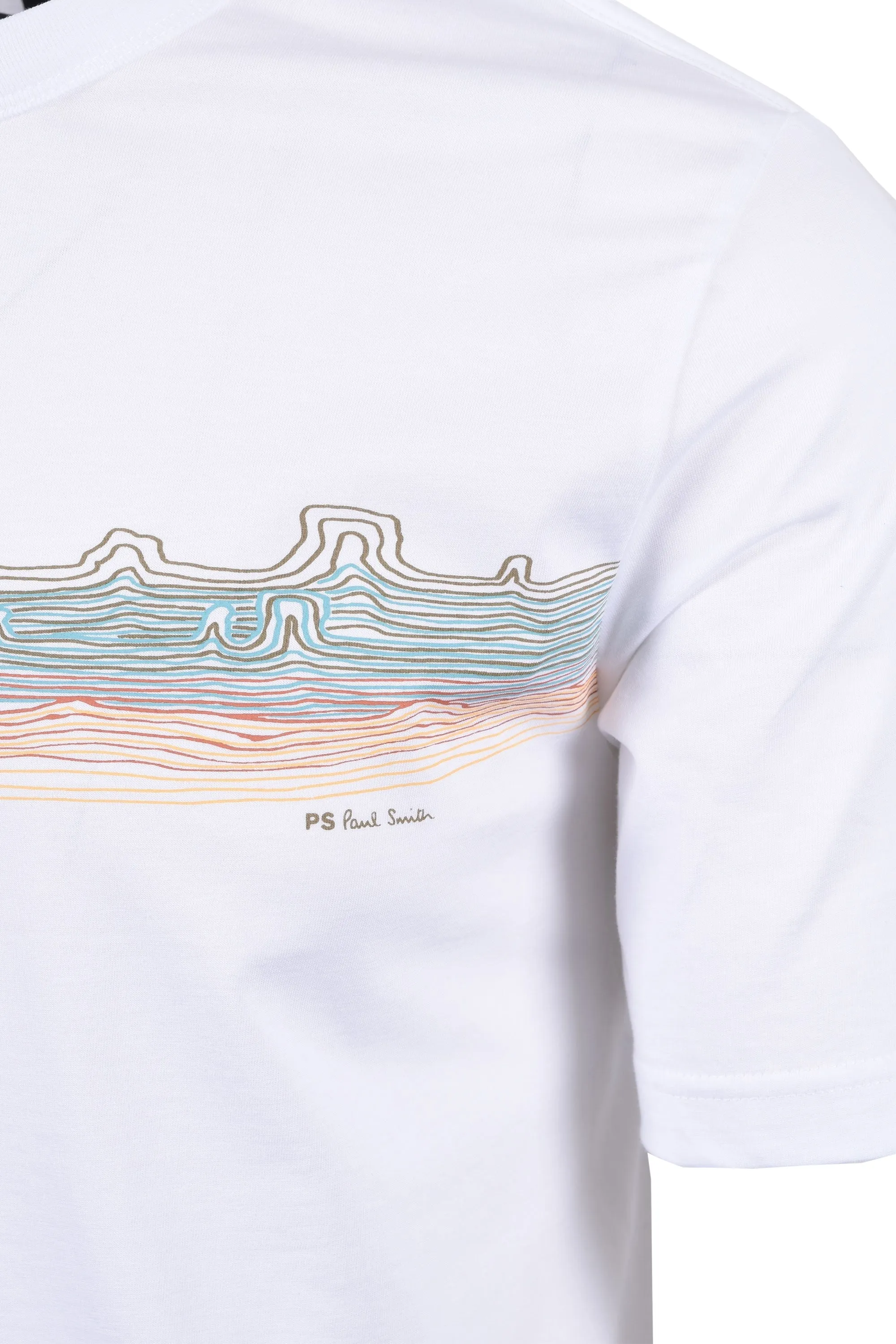 Paul Smith Reg Fit SS T-shirt Desert Stripe White