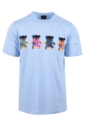 Paul Smith Reg Fit Ss Teddy T-shirt Light Blue