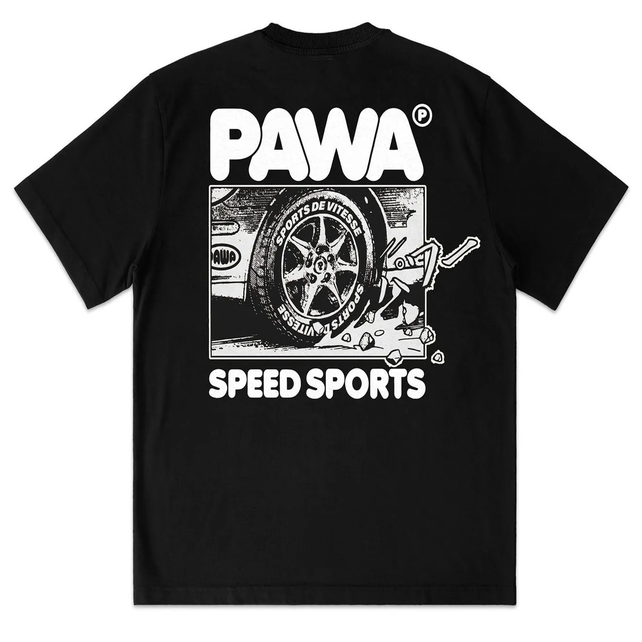 Pawa Sports Burnout T-Shirt Black