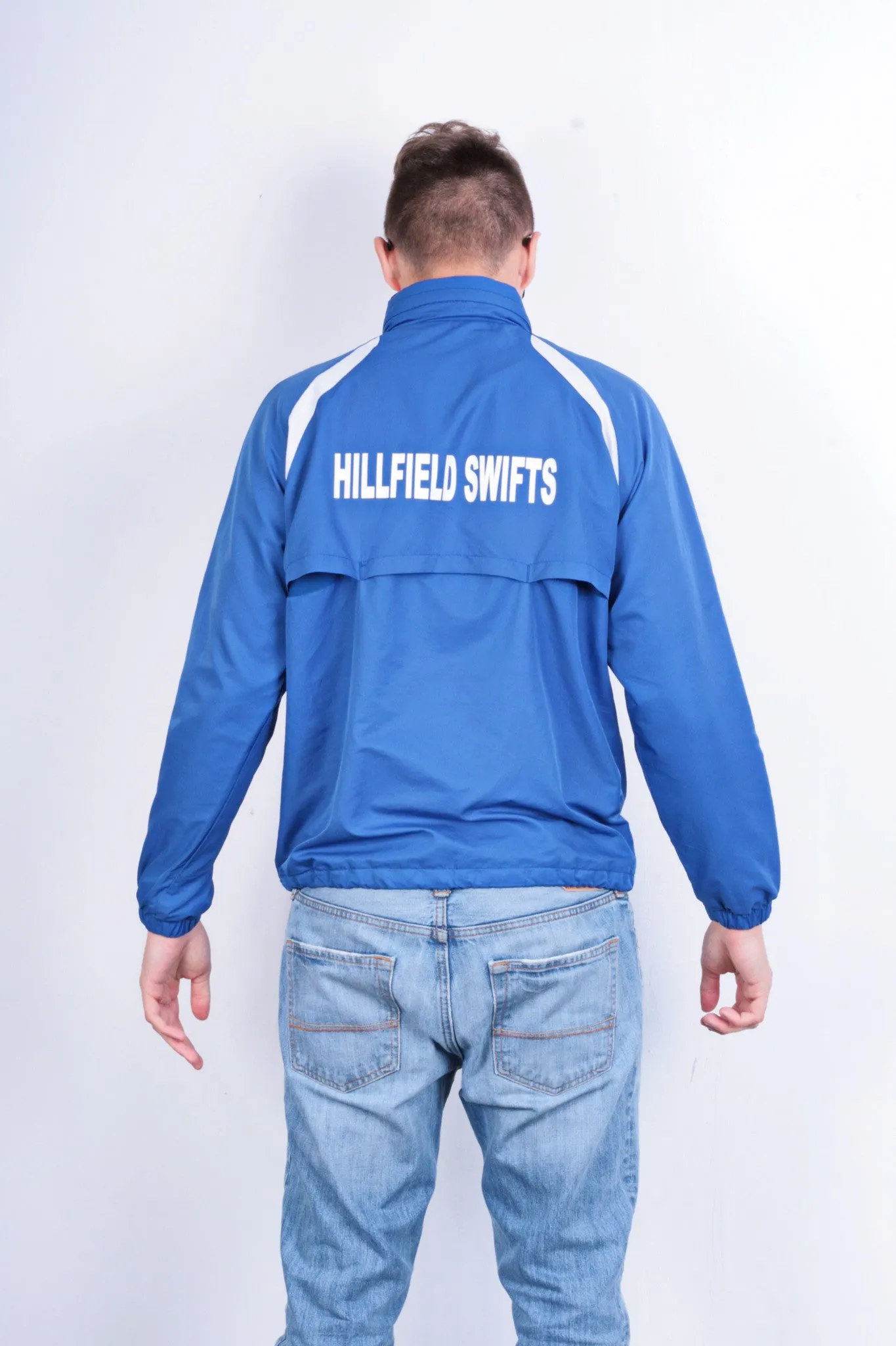 Pendle Mens 38/40 L Football Jacket Retractable Hood Hillfield Swifts F.C.