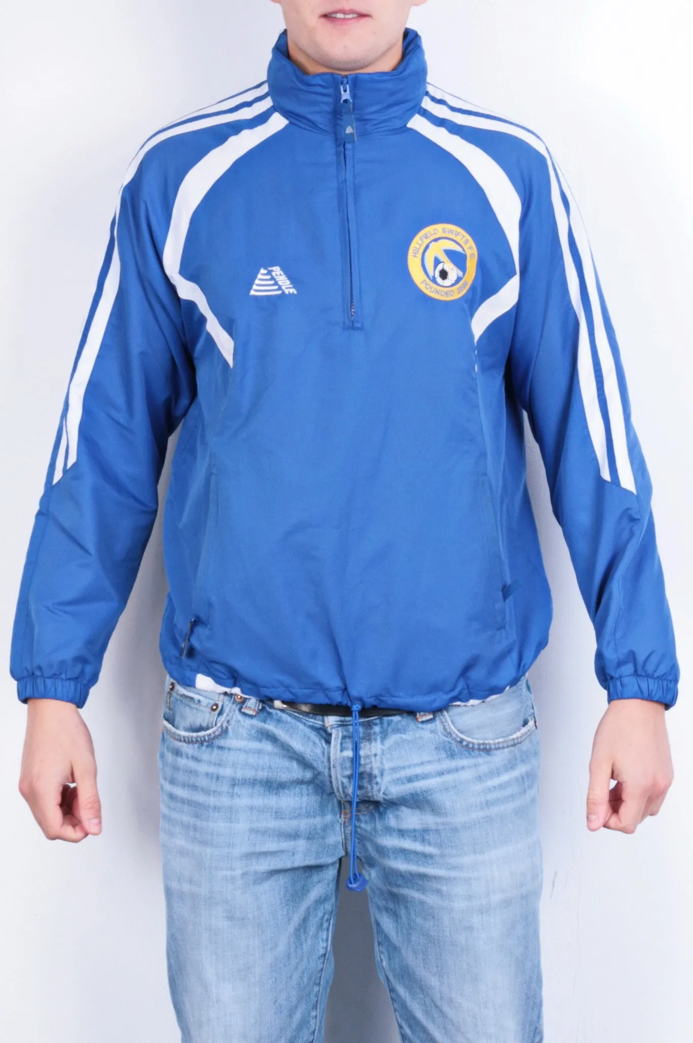 Pendle Mens 38/40 L Football Jacket Retractable Hood Hillfield Swifts F.C.