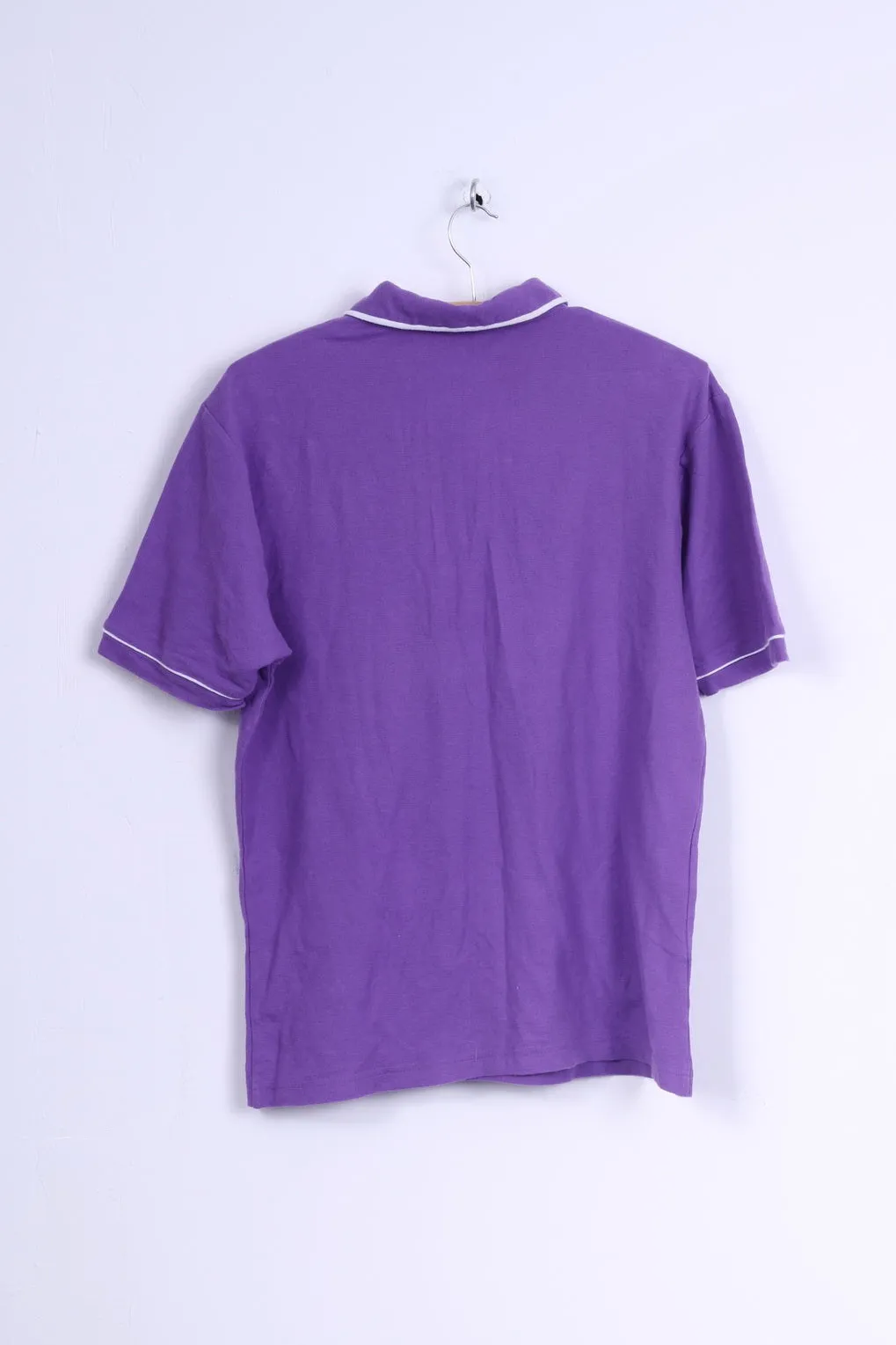 Penguin Mens M Polo Shirt Purple Cotton Slim Fit Stretch Top