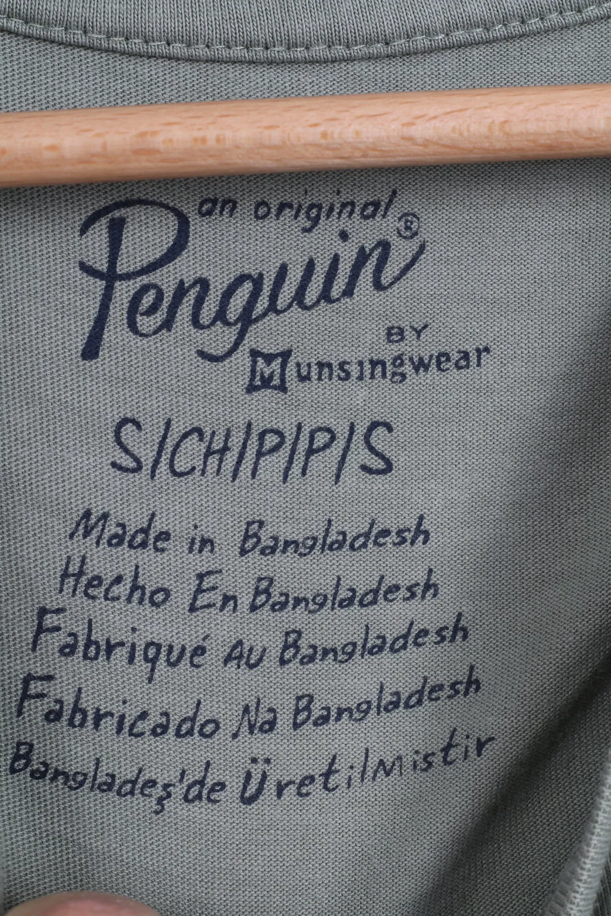 Penguin Mens S T-Shirt Khaki Cotton Crew Neck Graphic Shirt Pete's Surf Shop