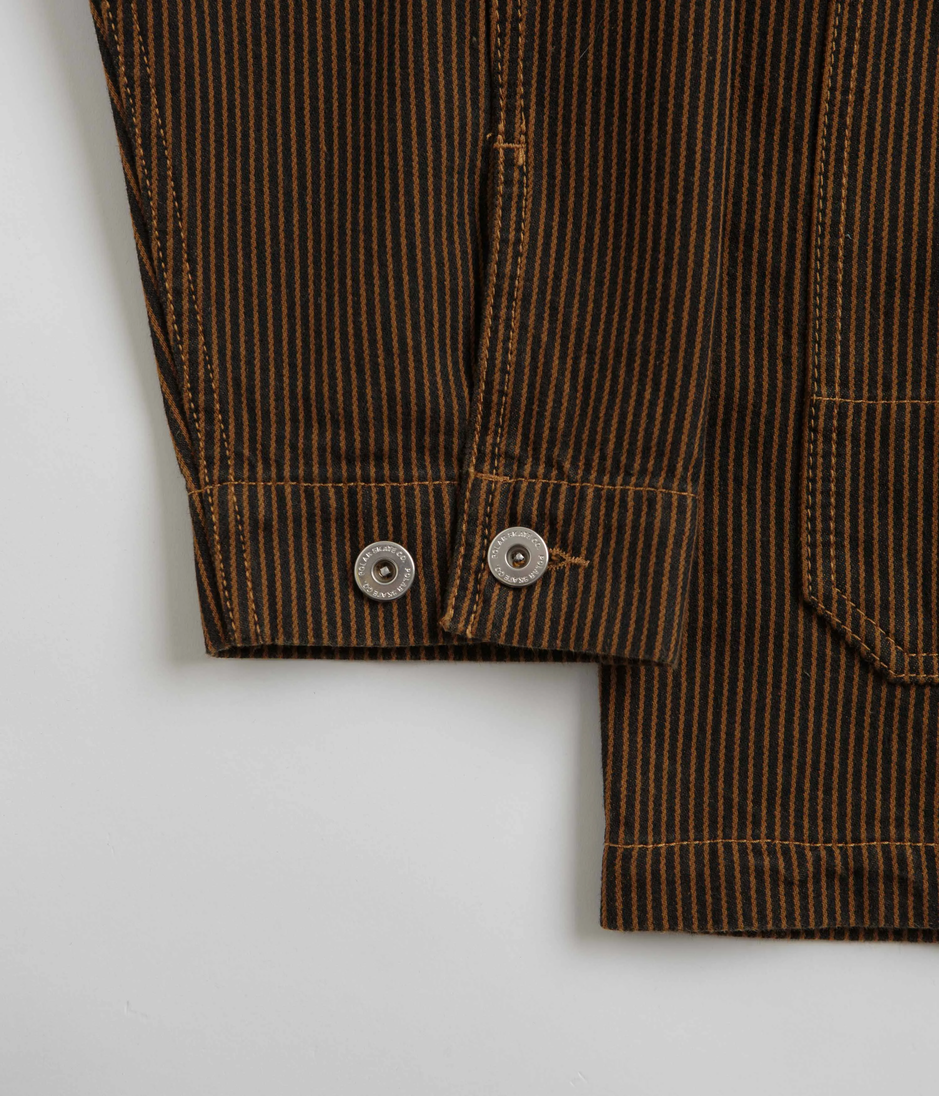 Polar Hickory Stripe Ezra Jacket - Rust
