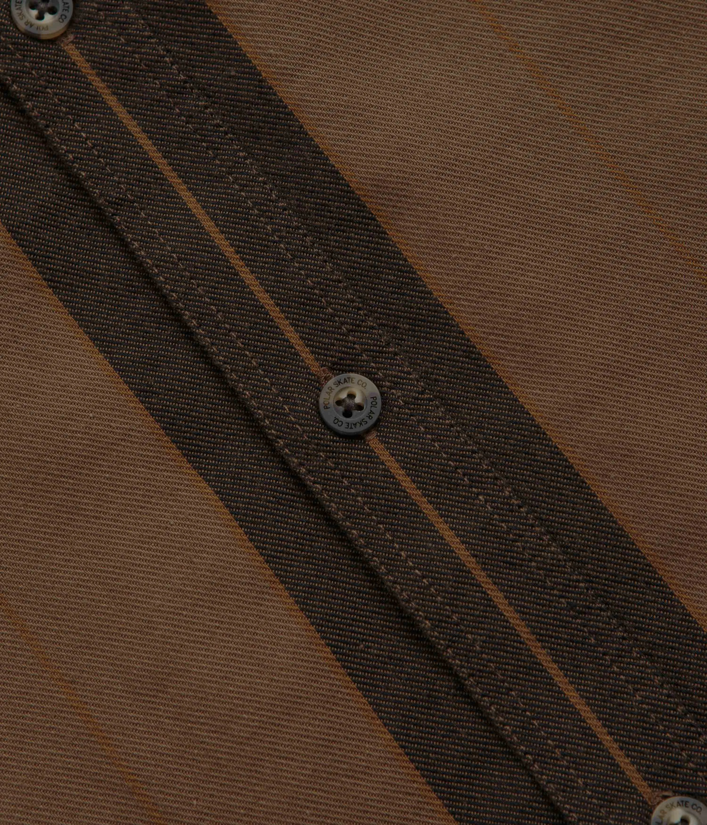 Polar Mitchell Short Sleeve Shirt - Brown Block Stripe