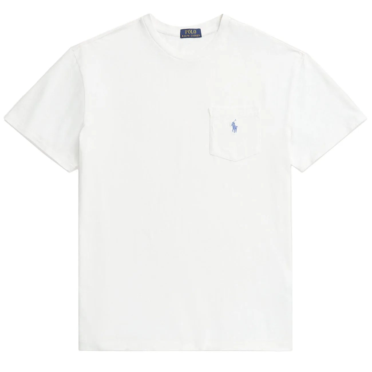 Polo Ralph Lauren Classic Fit Cotton-Linen Pocket T-Shirt Ceramic White